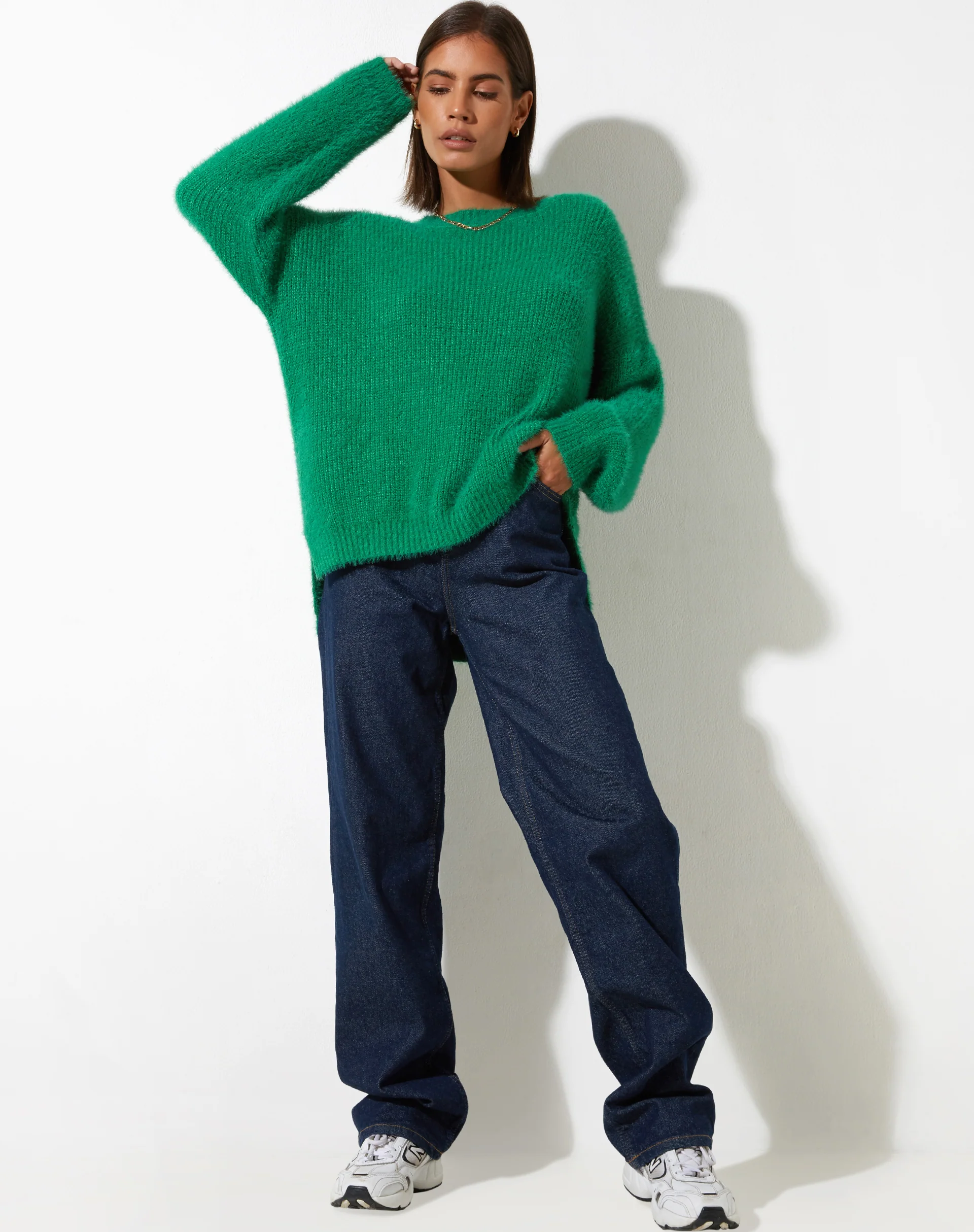 Bondy Jumper in Knit Kelly Green - Awmao