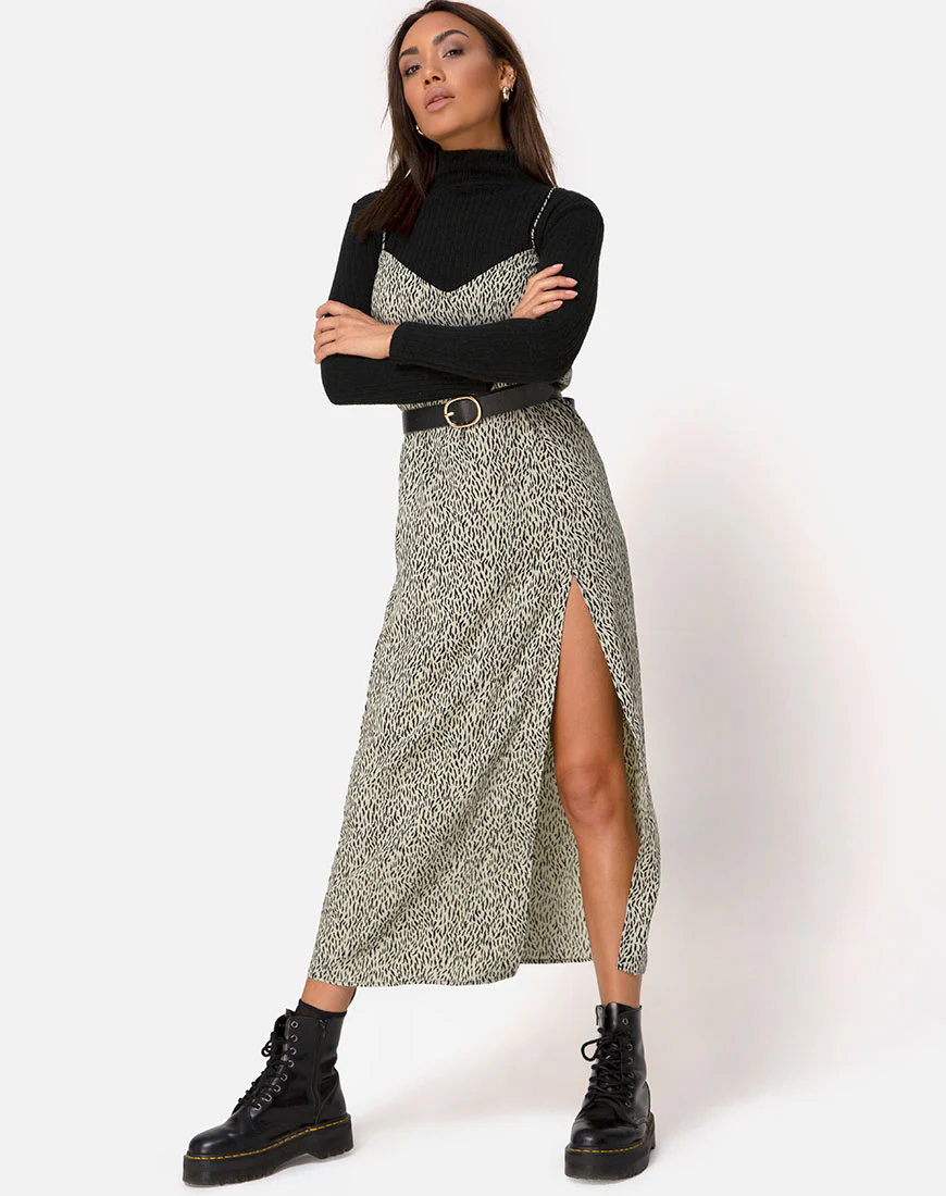 Batis Maxi Dress in Mini Jaguar - Awmao