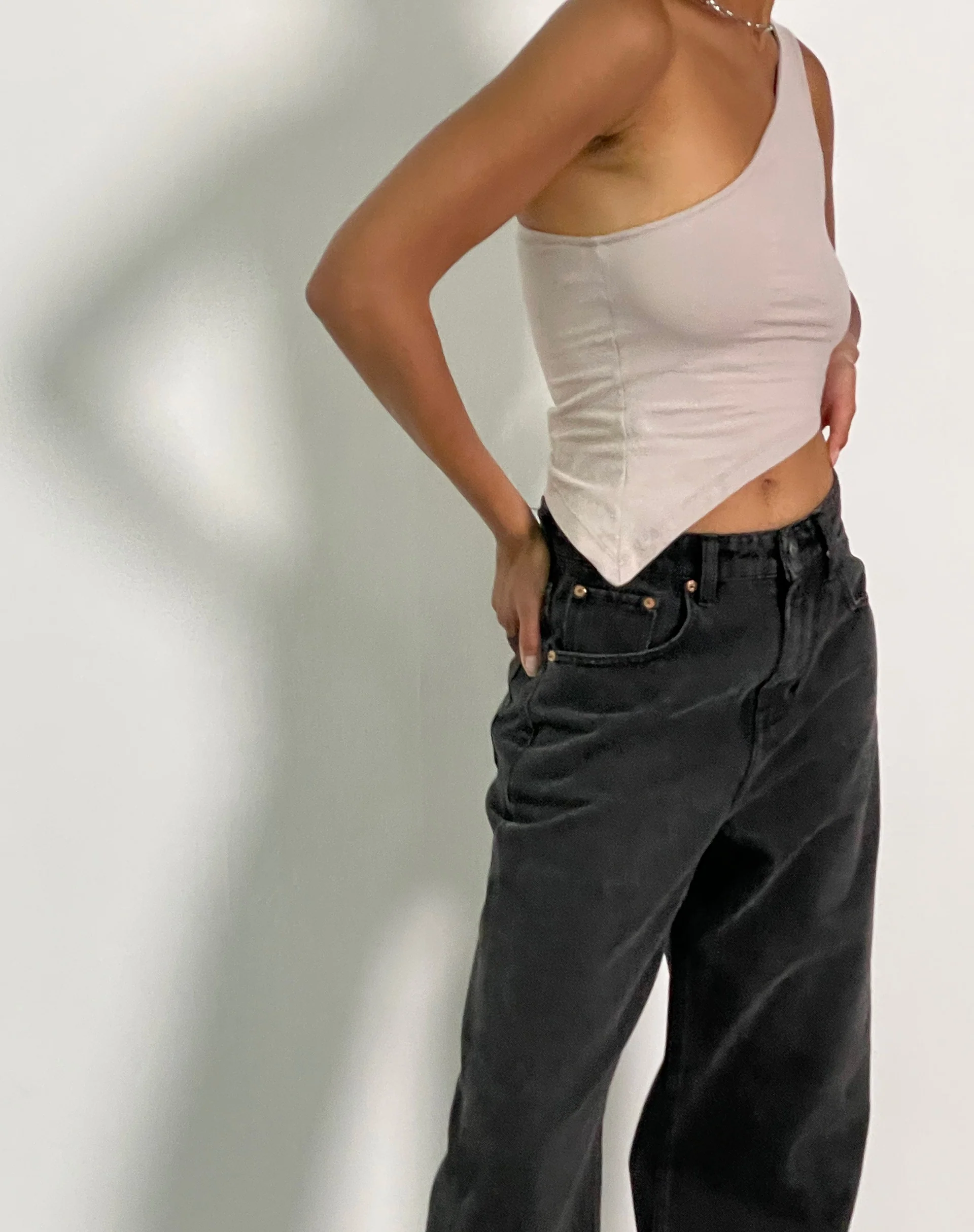 Bayva Crop Top in Lycra Oat Milk - Awmao