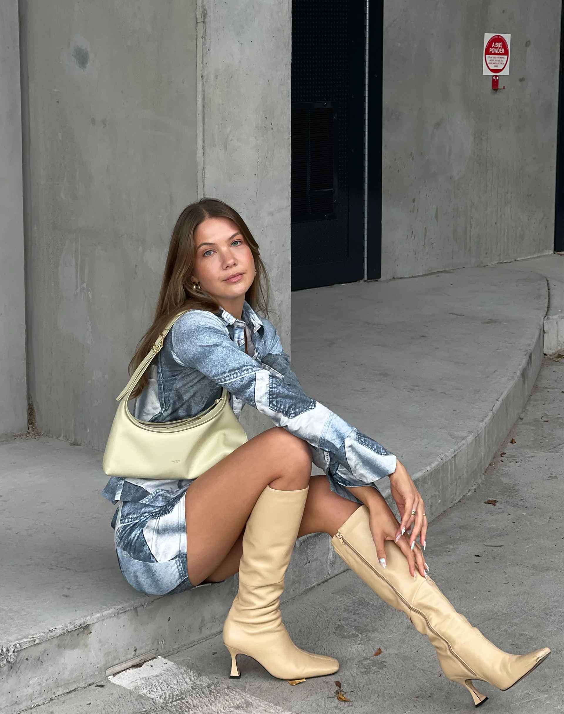 Phole Top in Denim Pocket - Awmao