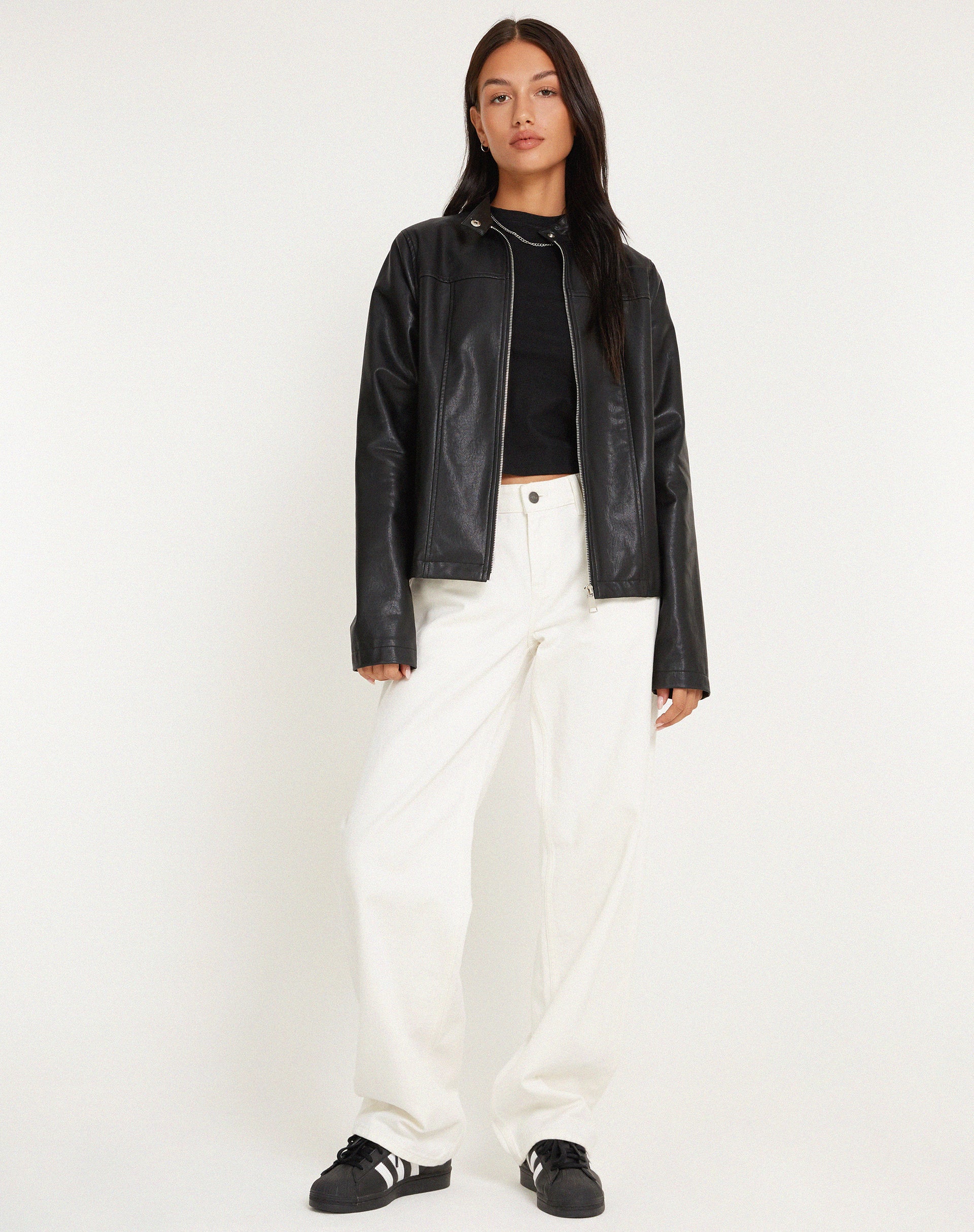 MOTEL X BARBARA Low Rise Parallel Jeans in True White - Awmao