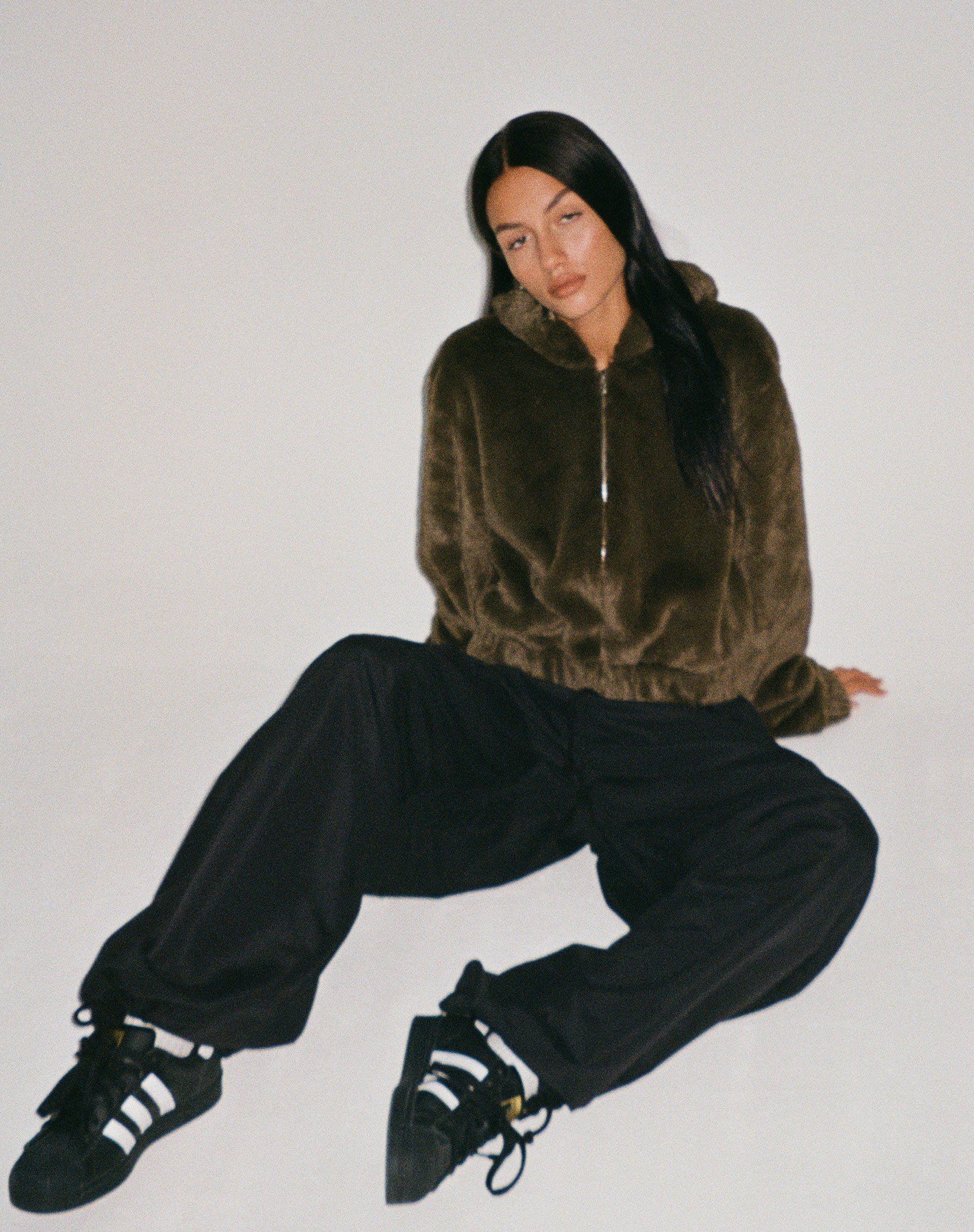Banowa Zip Up Jacket in Olive - Awmao