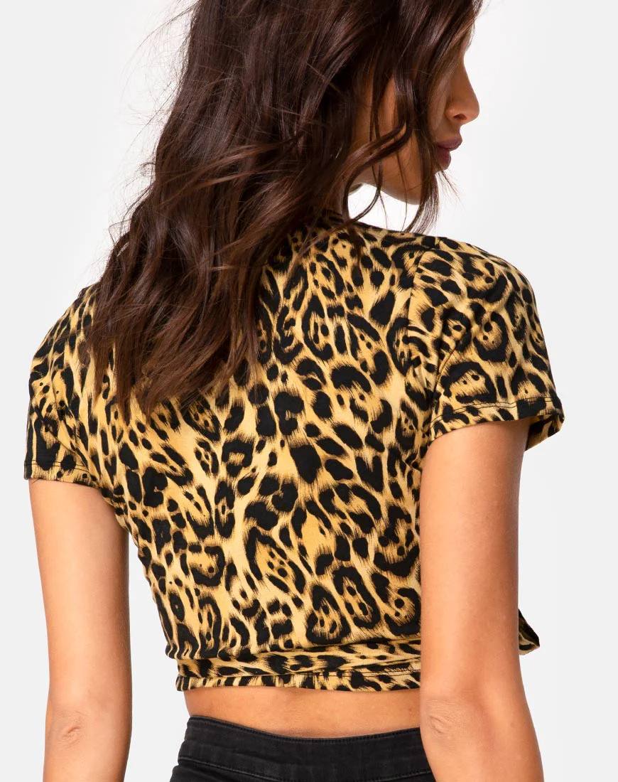 Bilen Crop Top in Leopard - Awmao