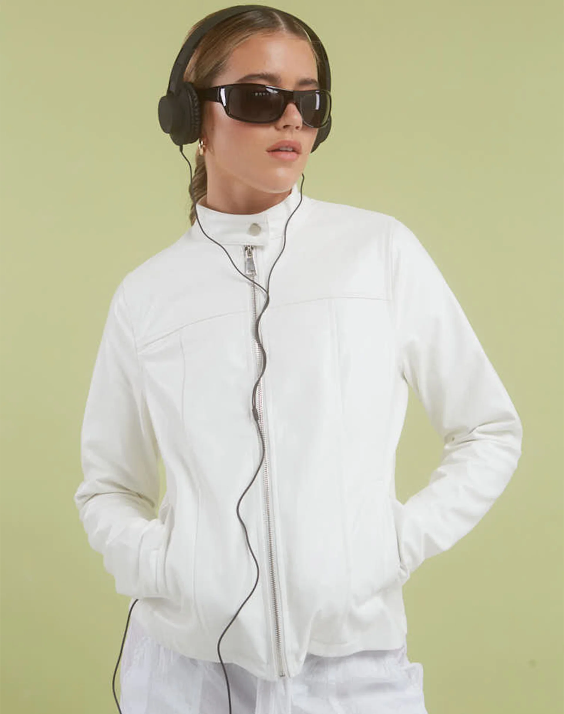 MOTEL X OLIVIA NEILL Olivia Jacket in PU White - Awmao