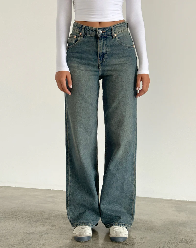 Parallel Jeans in Brown and Blue Acid - Awmao