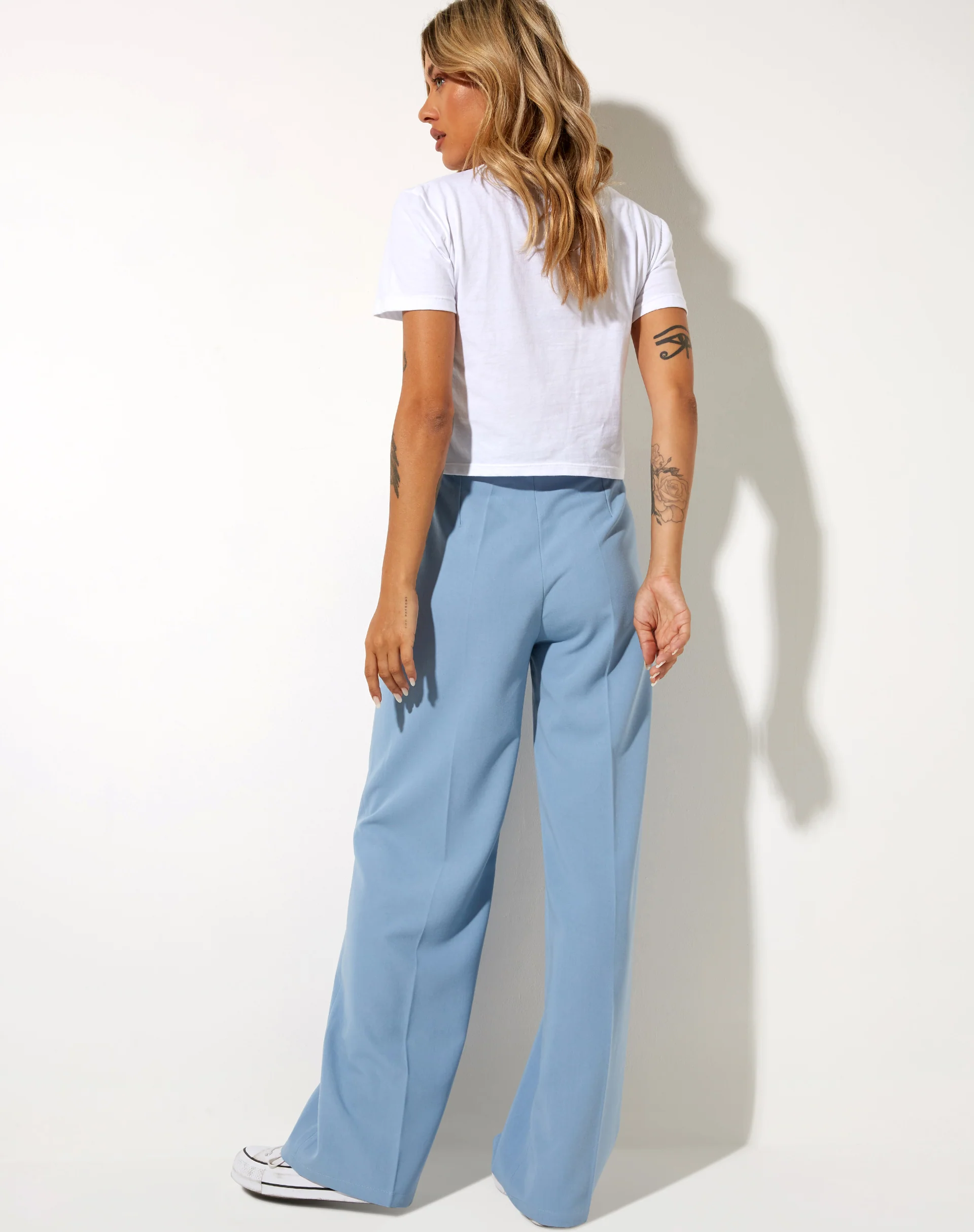 Abba Straight Leg Trouser in Tailoring Blue - Awmao