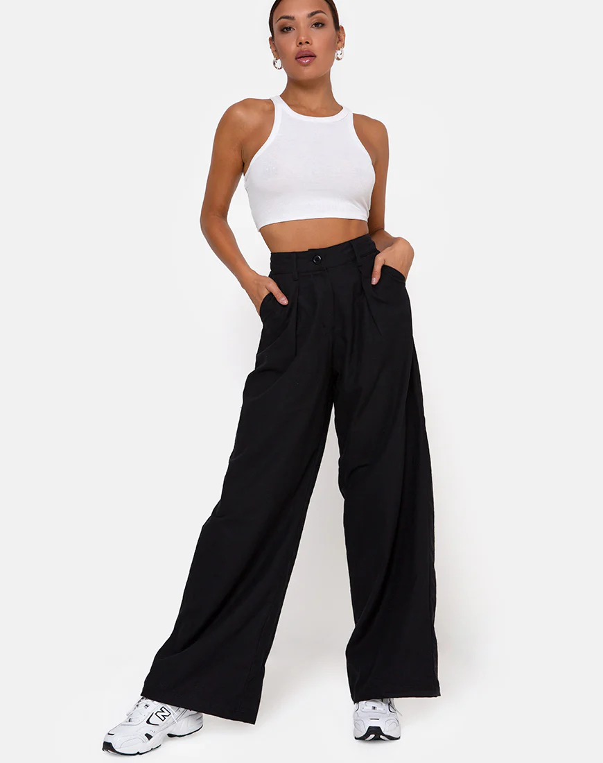 Yeva Trouser in Black - Awmao