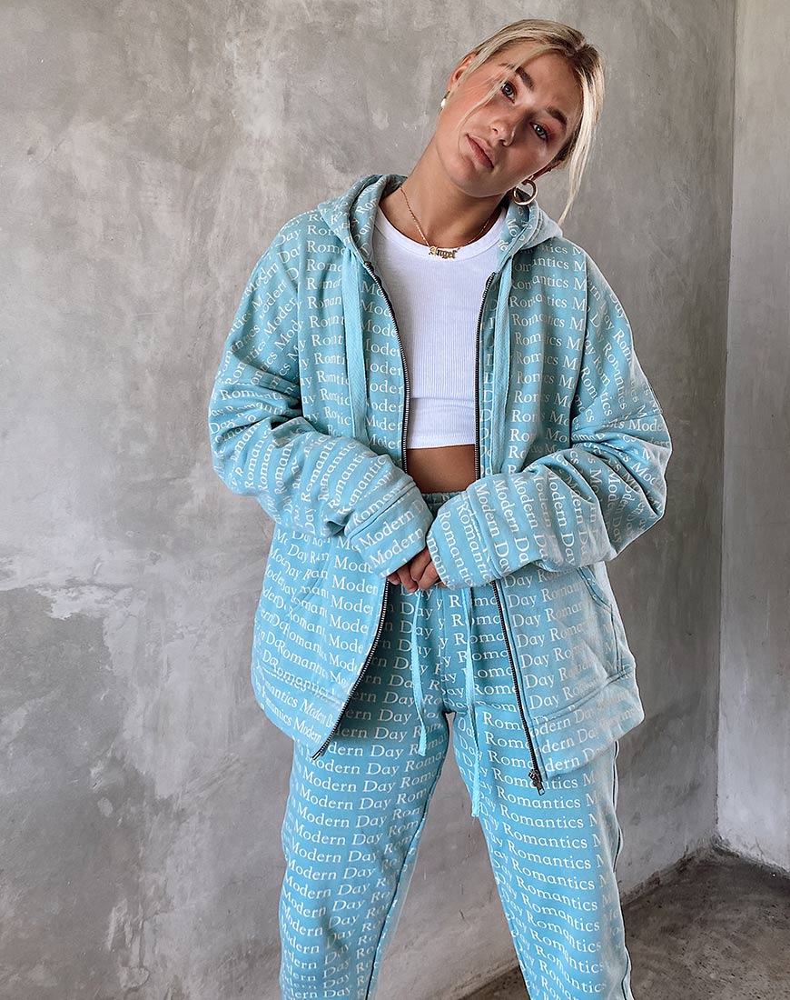 Hollack Hoody in Modern Day Romantics Seafoam - Awmao