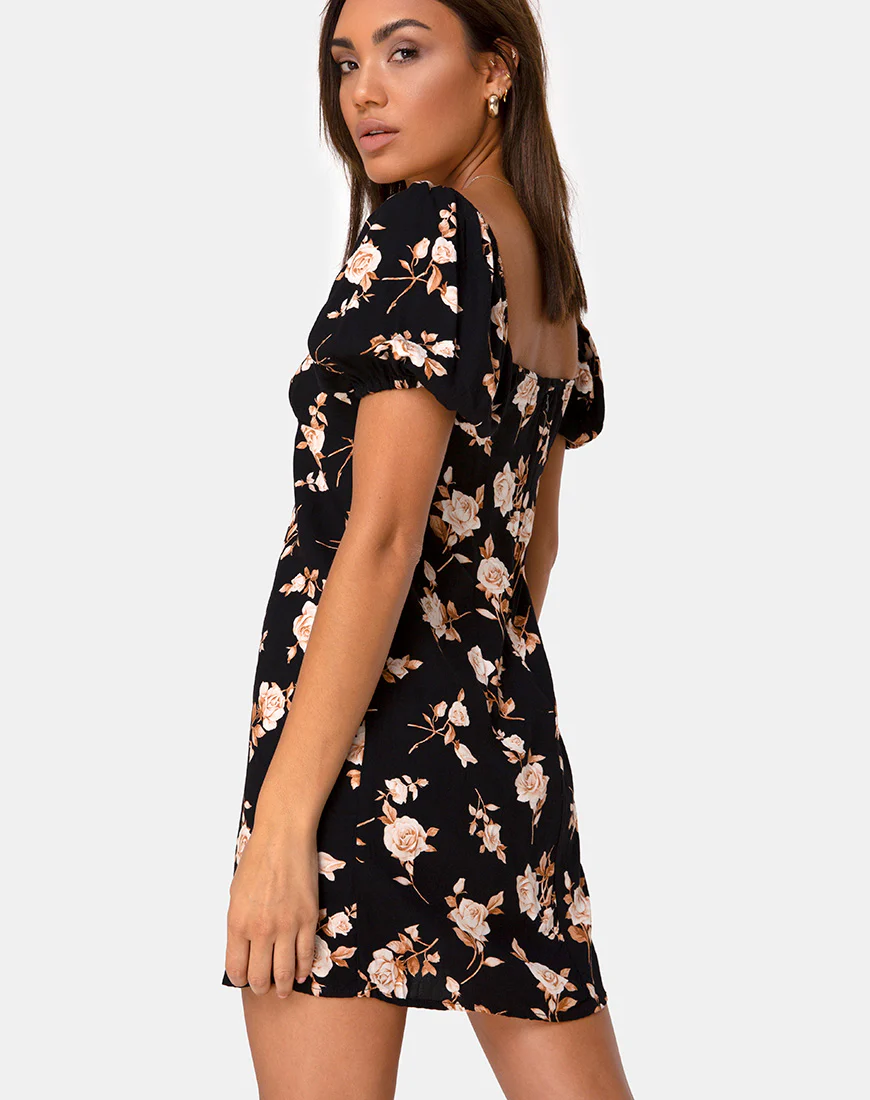 Mafie Dress in Peach Rose - Awmao