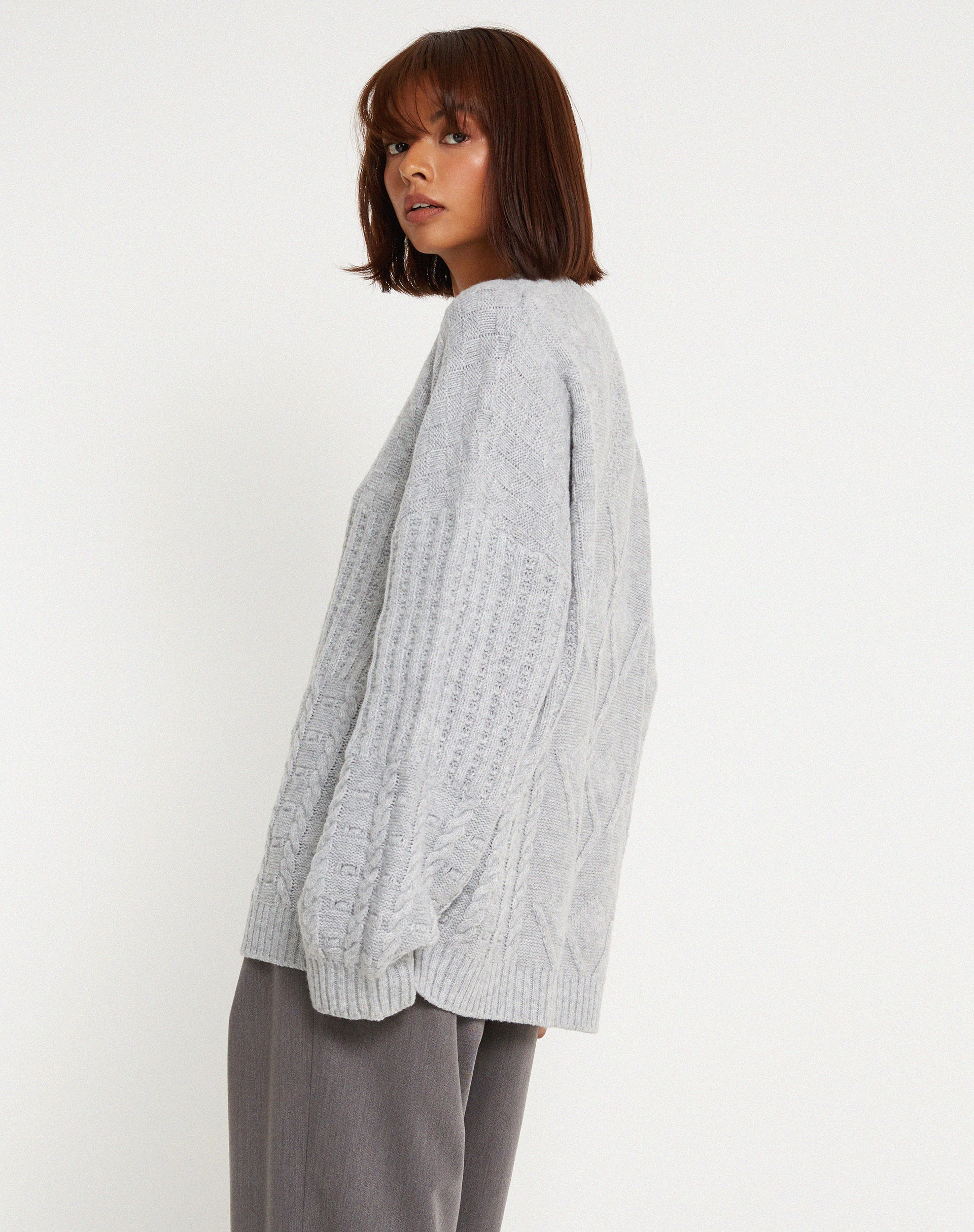 Danar Jumper in Light Grey - Awmao