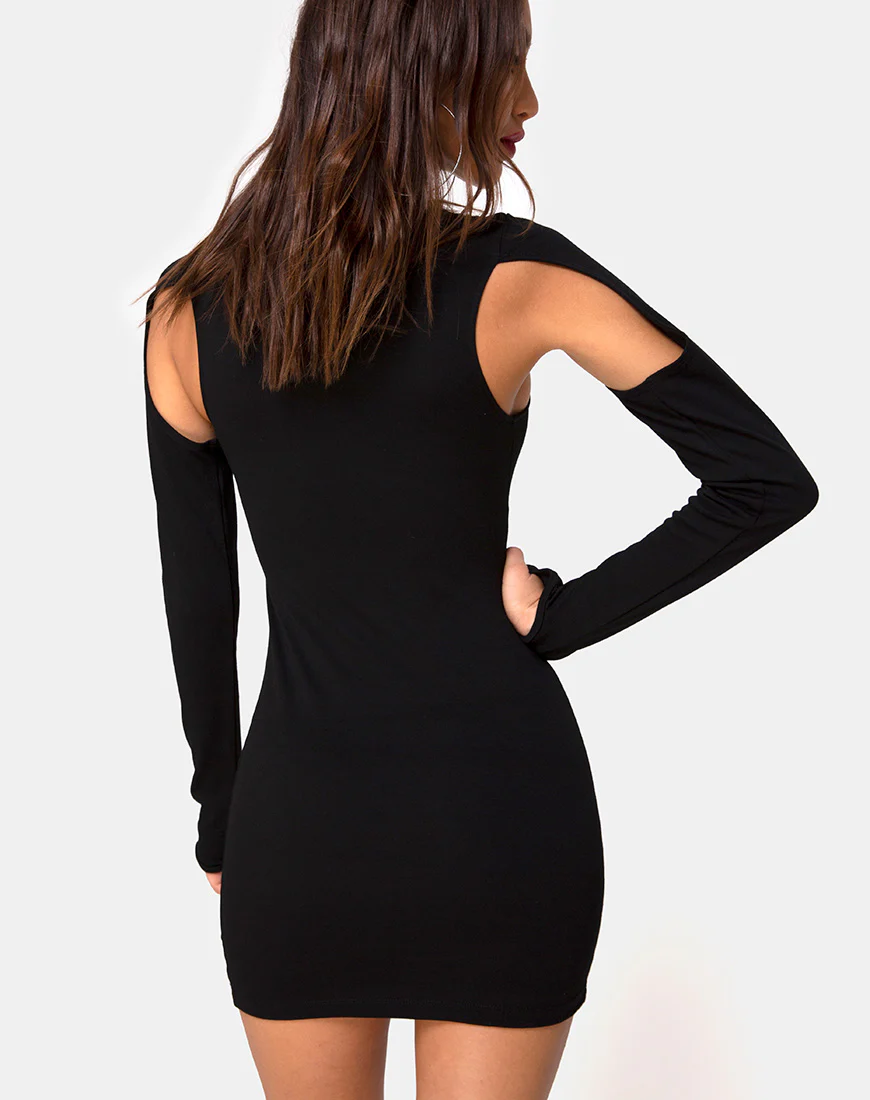 Matcha Mini Dress in Black - Awmao