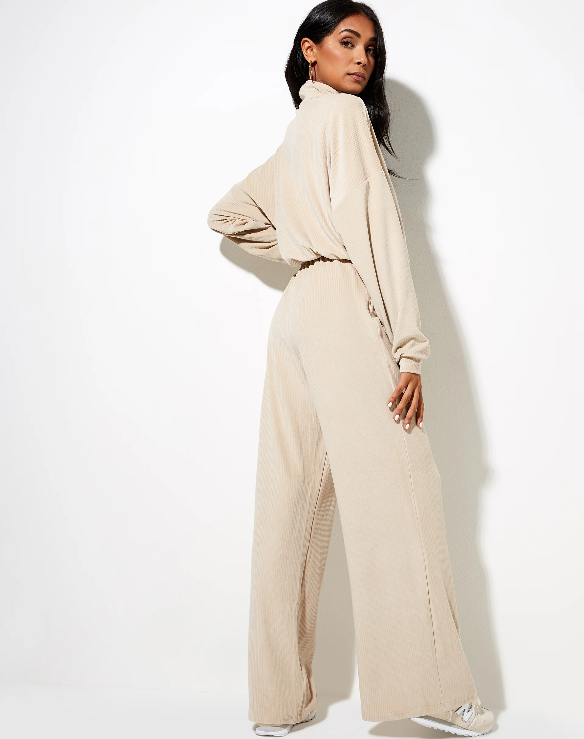 Obeli Trouser in Neutral Beige 'Saint' Embro - Awmao