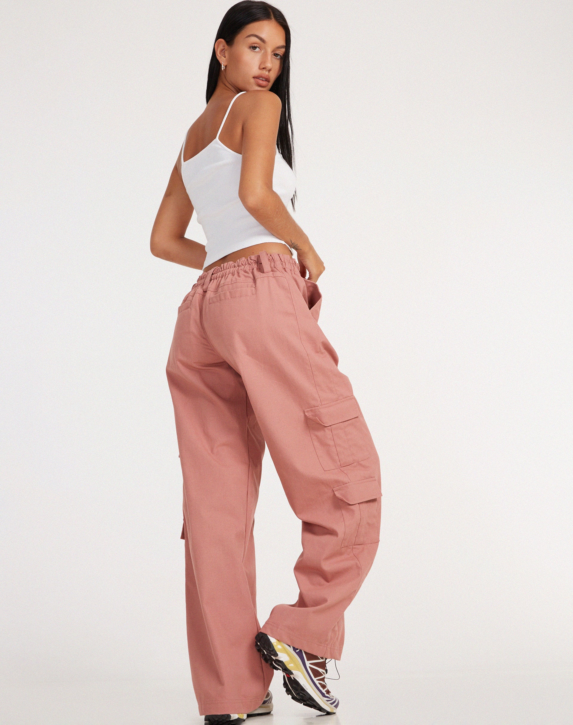 Hansa Cargo Trouser in Dusty Rose - Awmao
