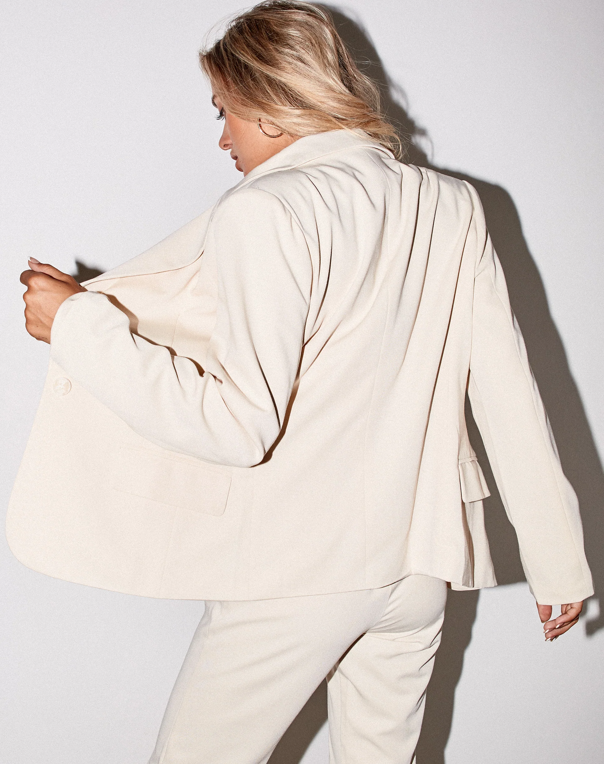 Marwah Blazer in Cream - Awmao