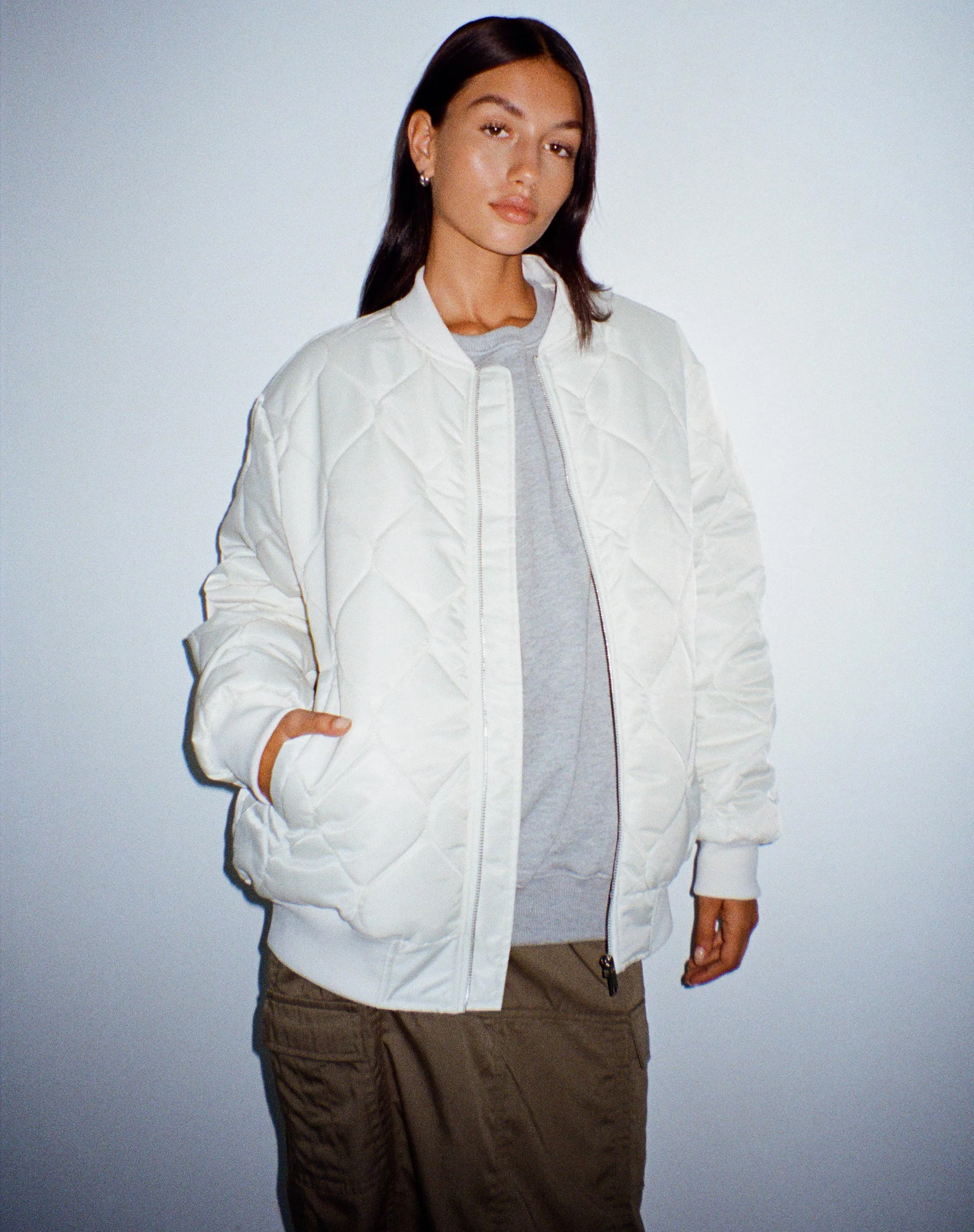 Jandi Jacket in Quilted Ecru - Awmao
