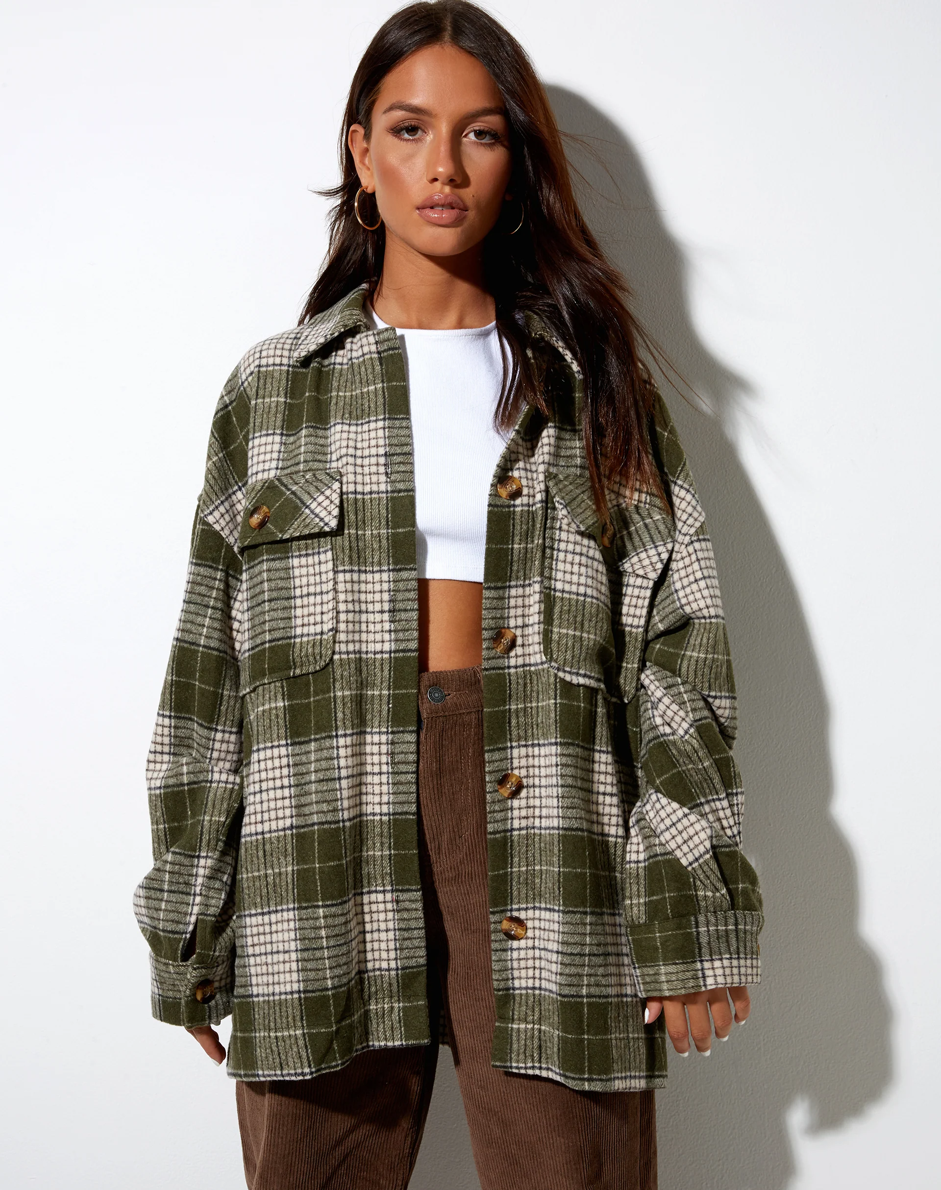 Marcel Shirt in Check Light Green - Awmao