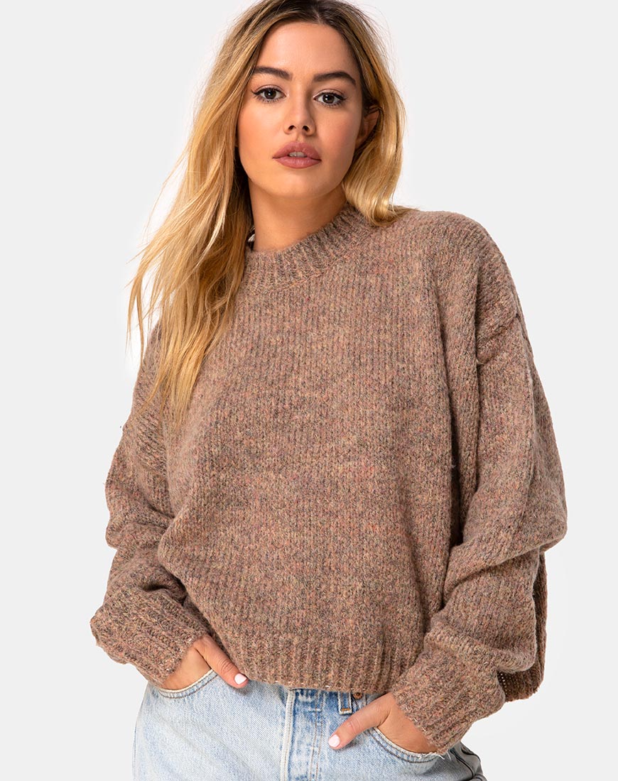 Margo Jumper in Knit Tan - Awmao