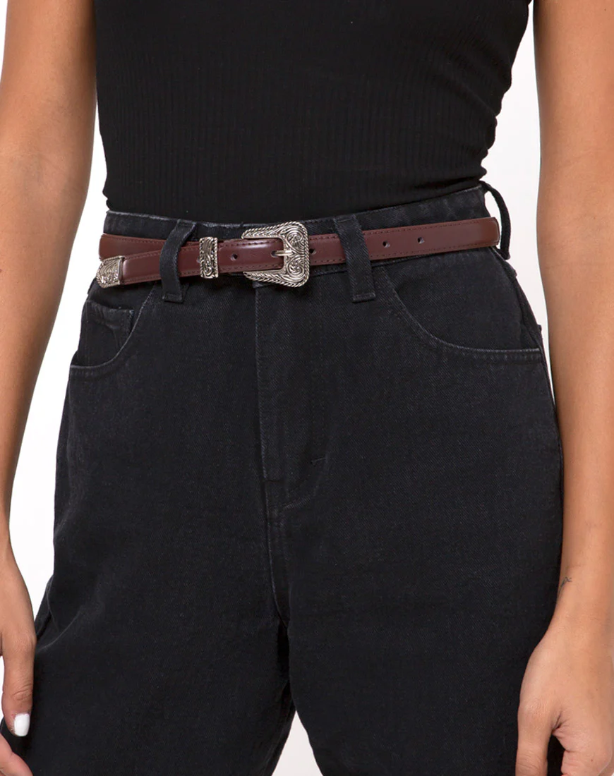 Brown Vintage Western Belt - Awmao