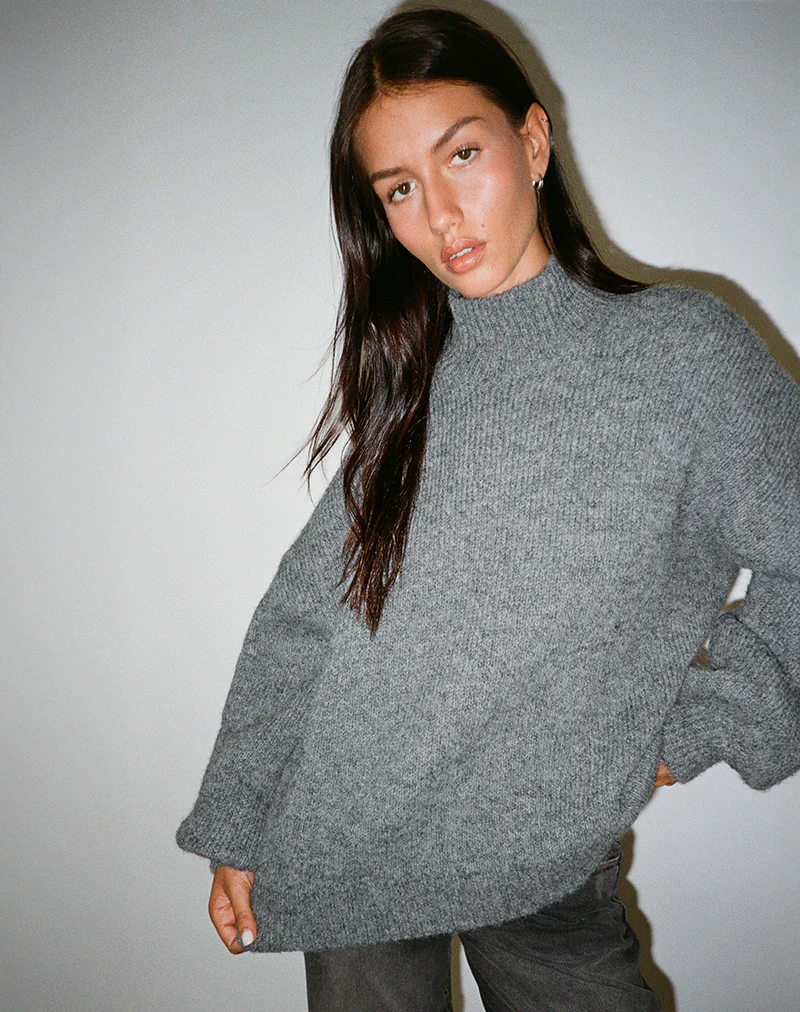 Amato Oversized Jumper in Grey - Awmao