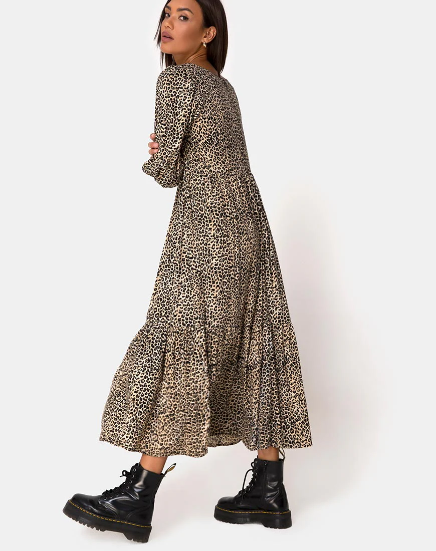 Ellery Dress in Rar Leopard Brown - Awmao