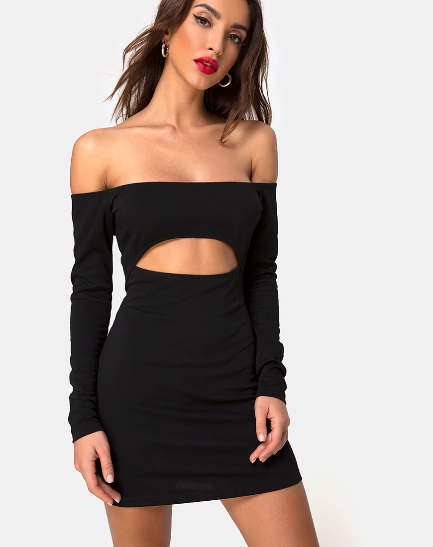 Derah Dress in Black - Awmao