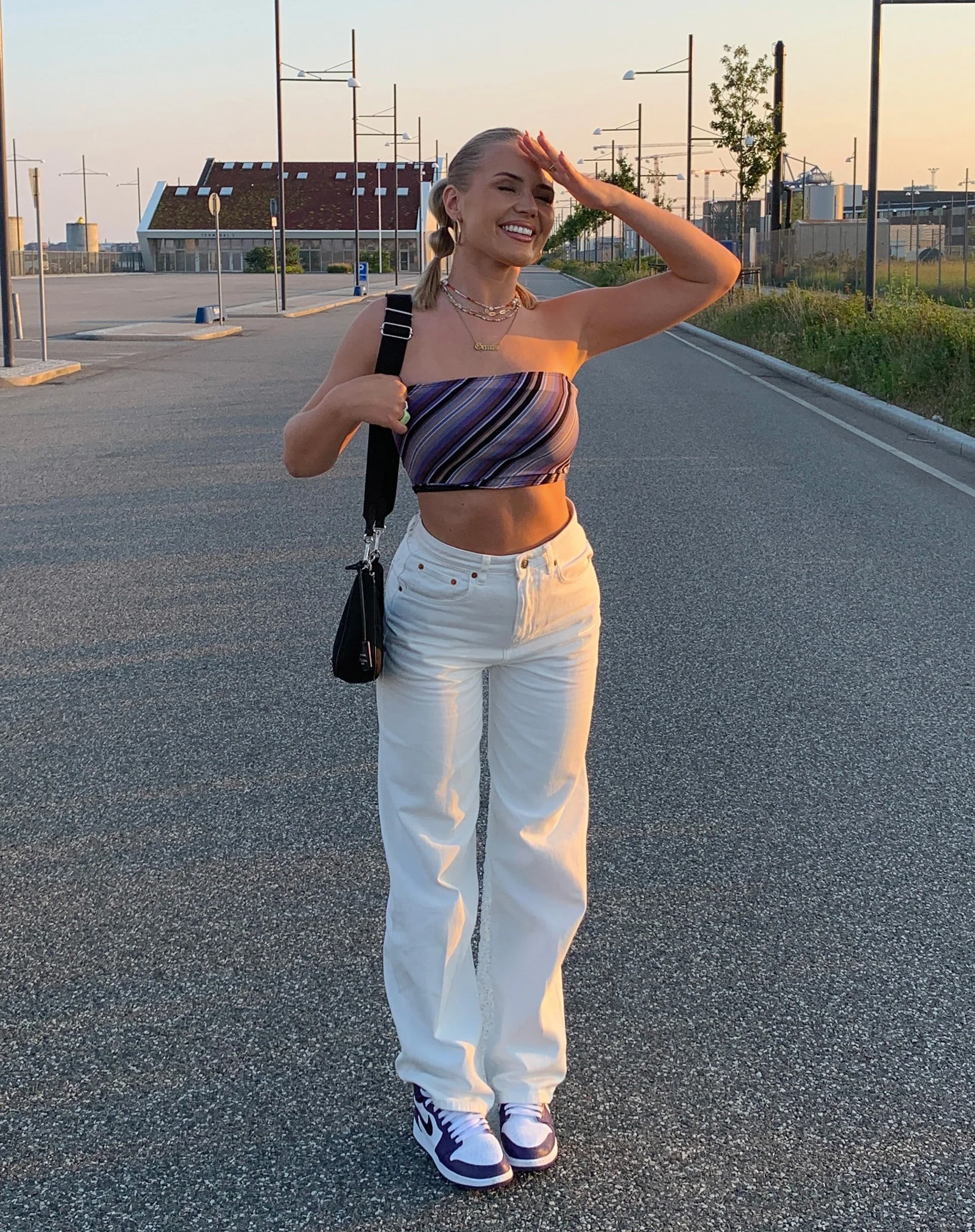 Wike Bandeau Top in 70's Diagonal - Awmao