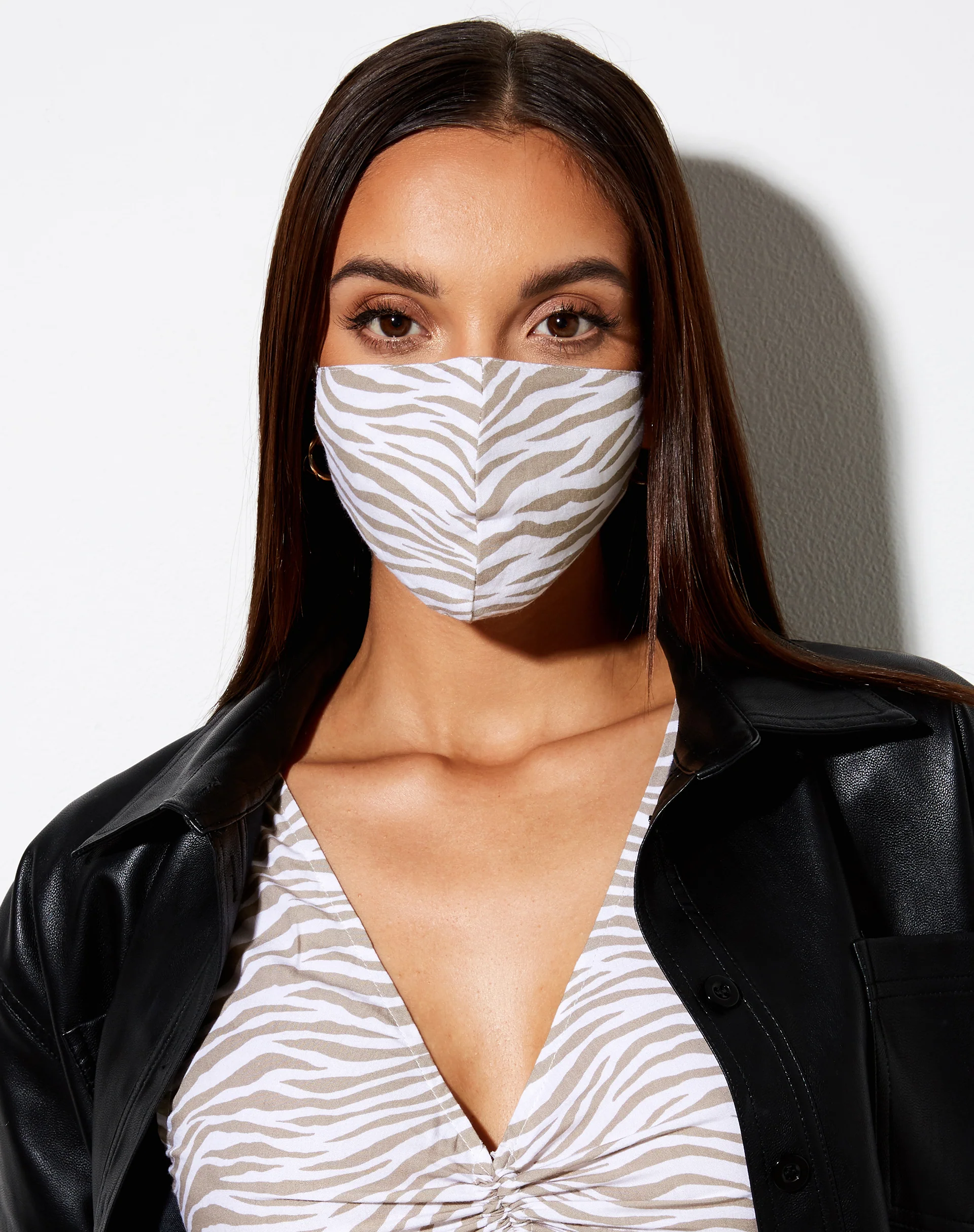 Face Mask in Tonal Zebra - Awmao