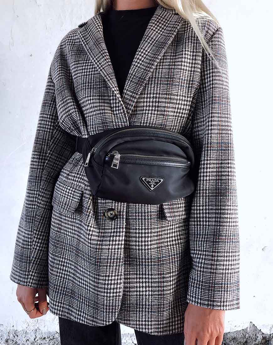 Saken Blazer in Grey Check - Awmao