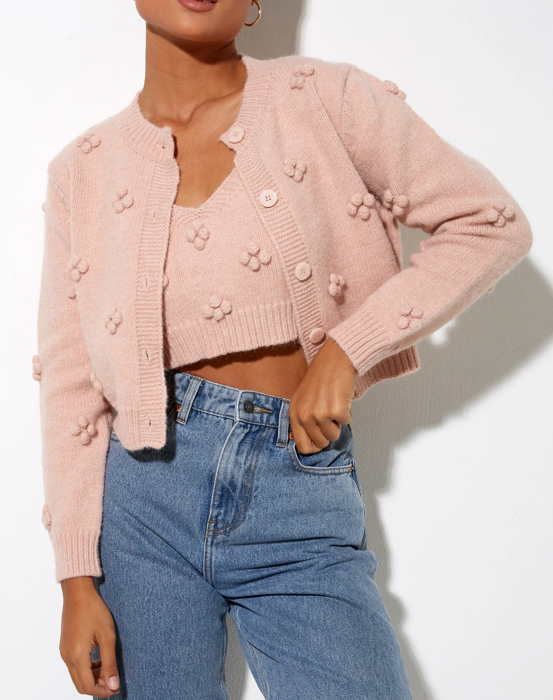 Stevy Cardi in Soft Pink - Awmao