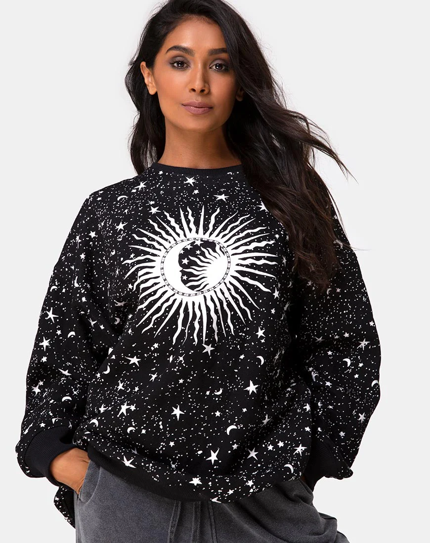 Shine Sweatshirt in Black Cosmos - Awmao