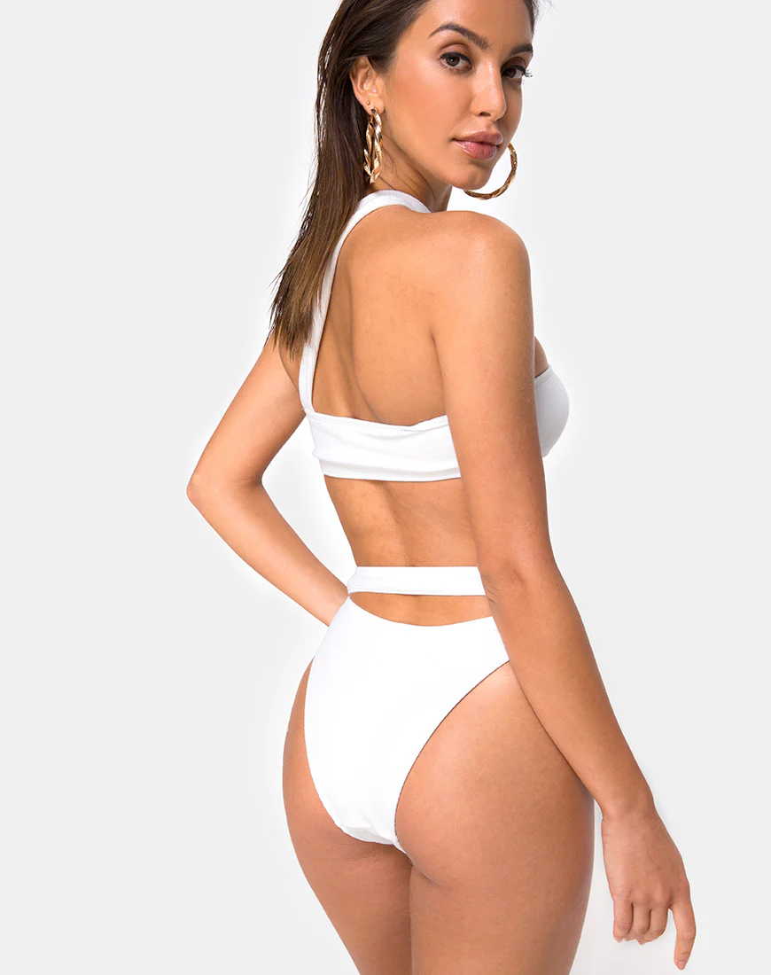 Bound Bikini Top in White - Awmao