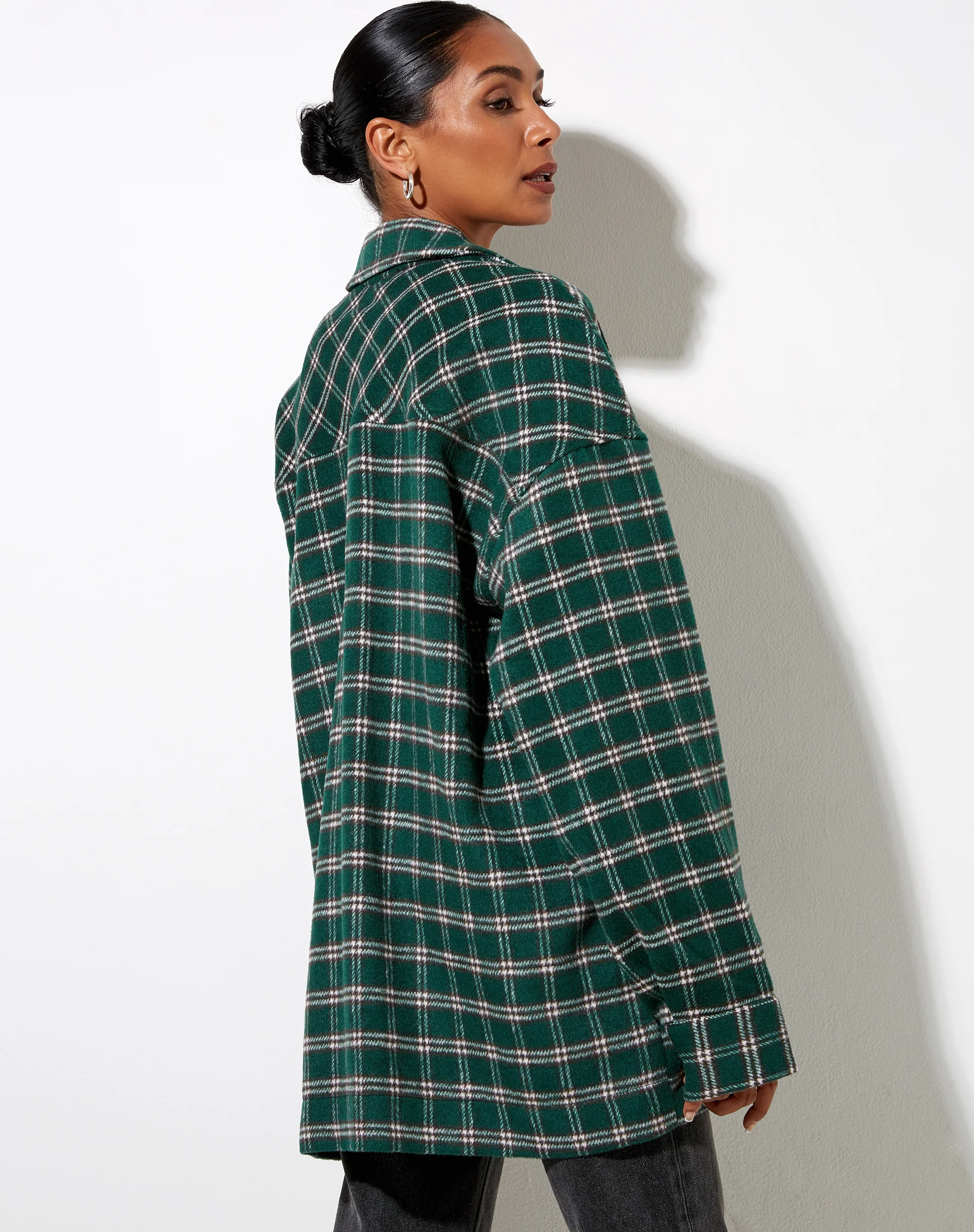 Marcel Shirt in Check Black and Green - Awmao