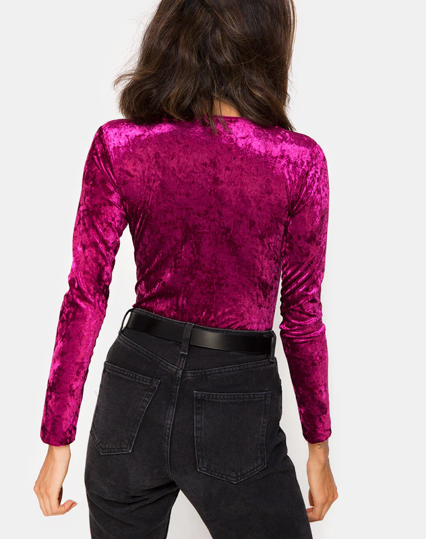 Lao Plunge Bodice in Burgundy Crush - Awmao