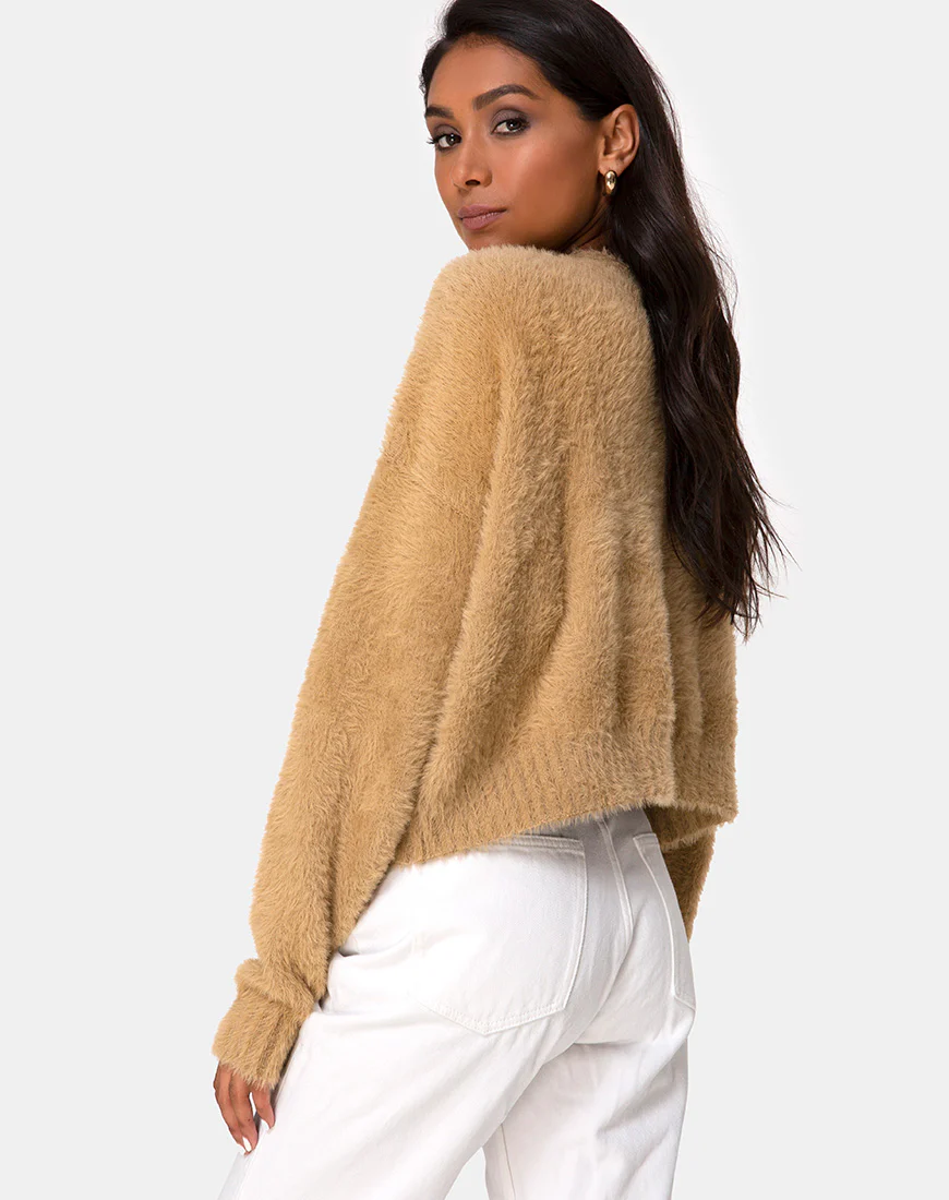 Margo Jumper in Knit Taupe - Awmao