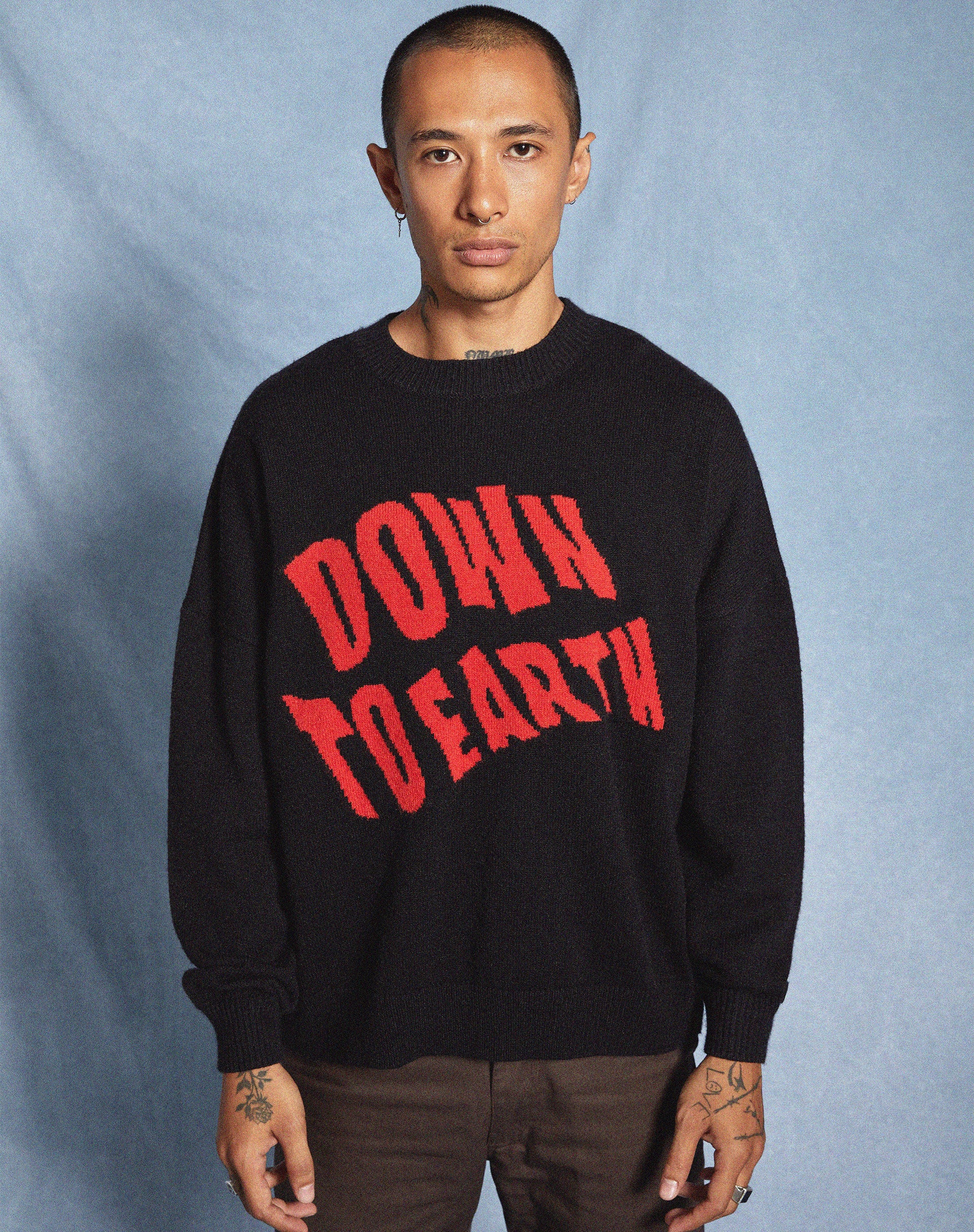 Jamin Jumper in Black Down To Earth - Awmao