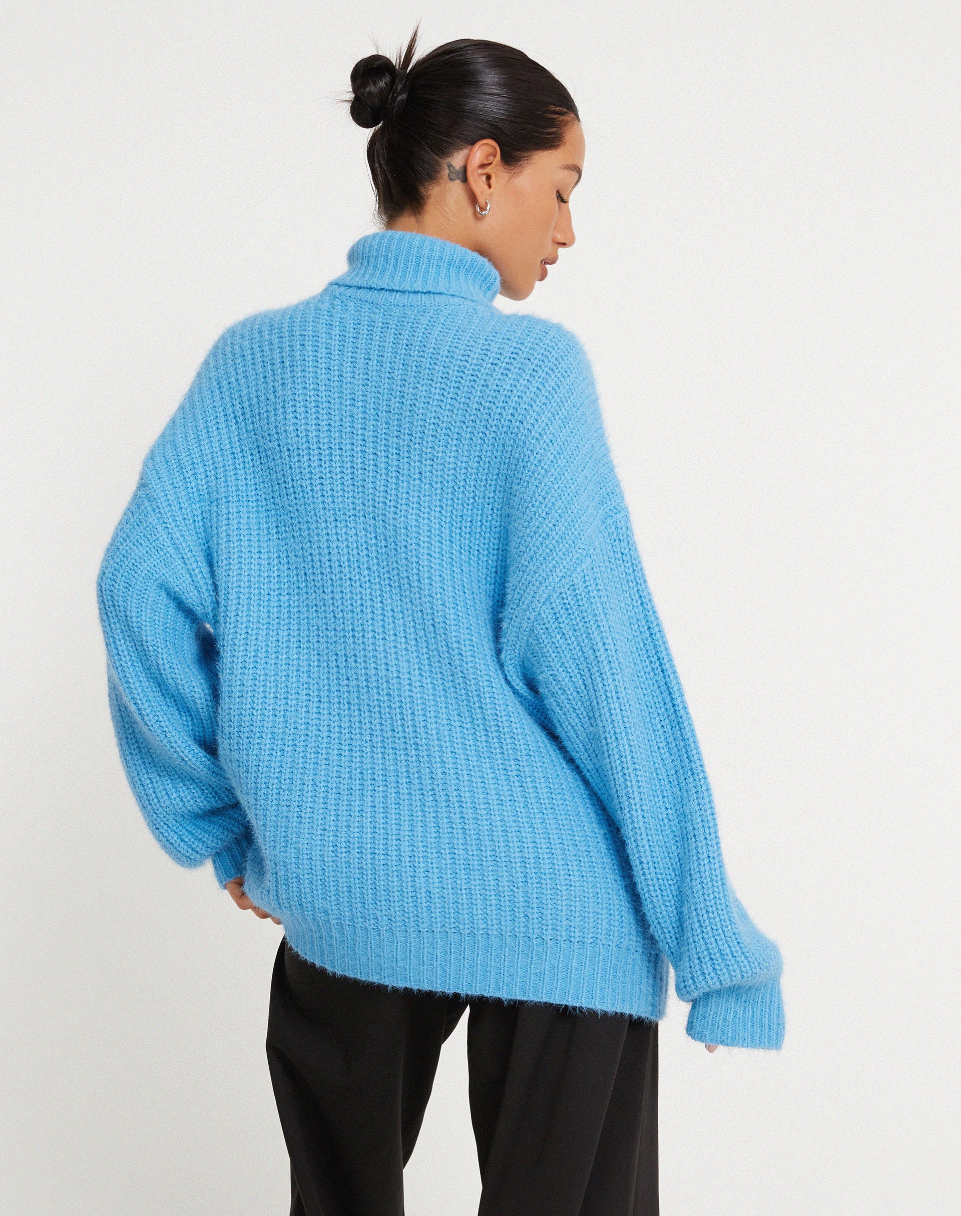 Mada Jumper in Knit Blue - Awmao