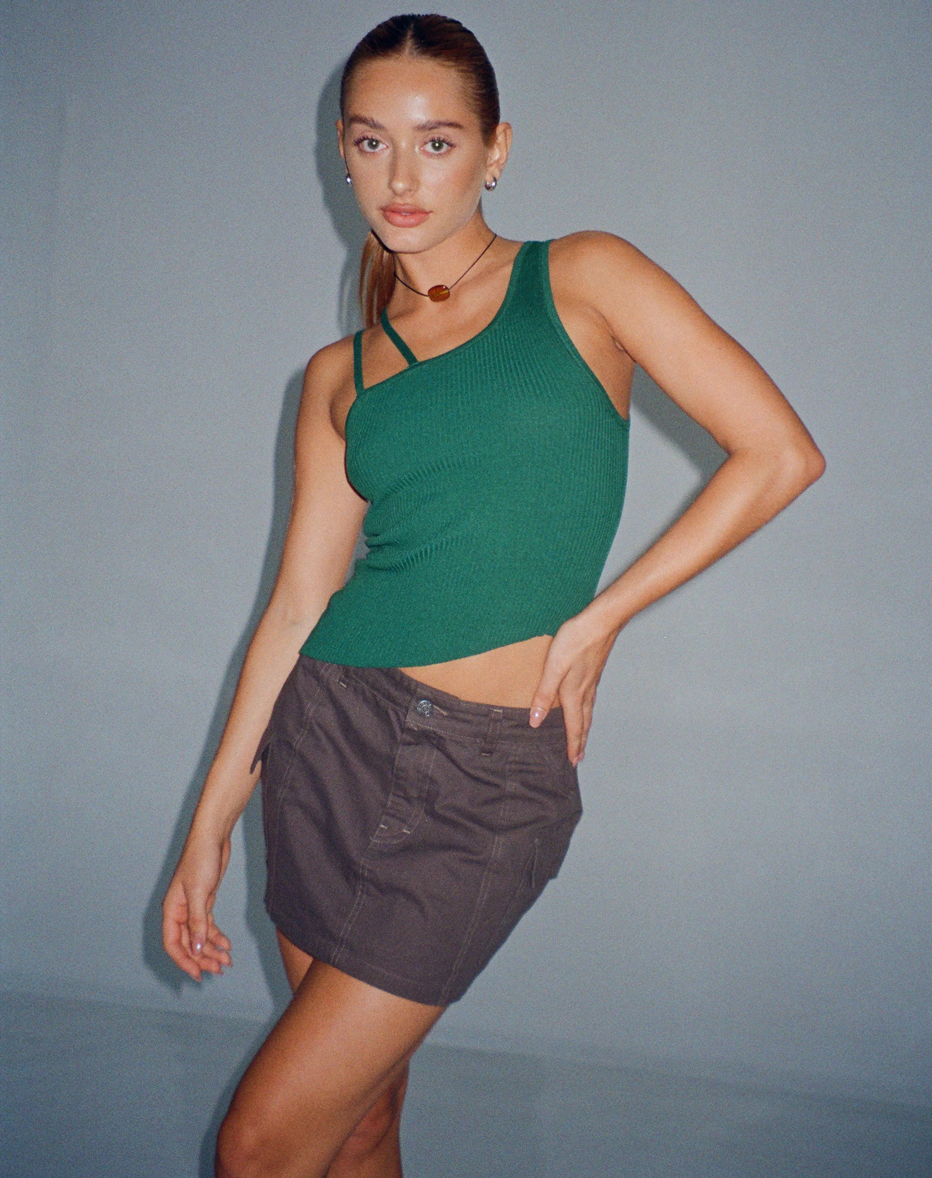 Lanica Top in Forest Green - Awmao
