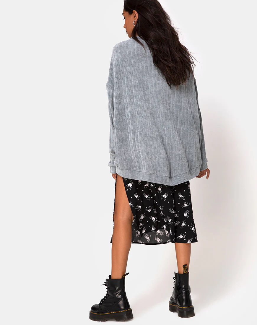 Jama Jumper in Knit Silver - Awmao