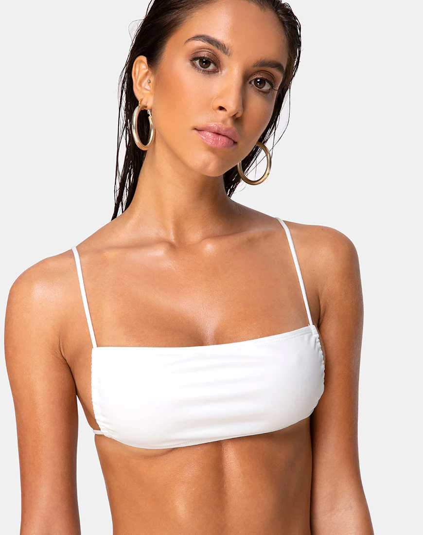 Reema Bikini Top in Ivory - Awmao