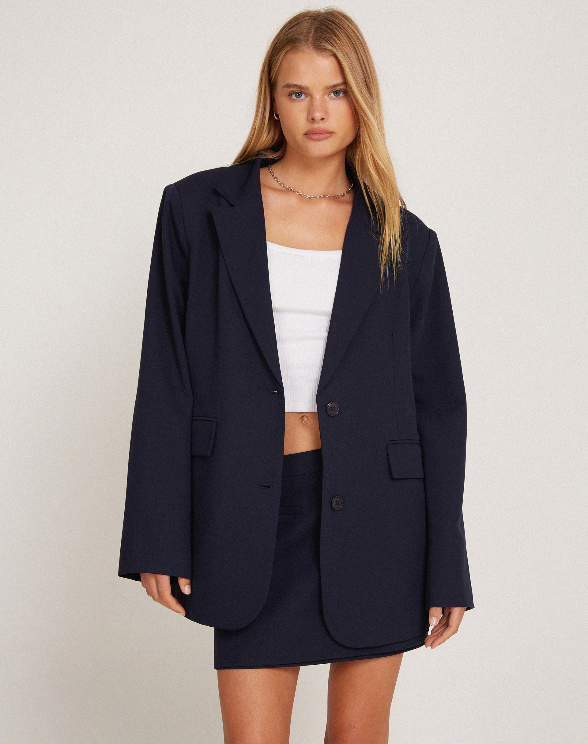 Maiwa Blazer in Tailoring Navy - Awmao