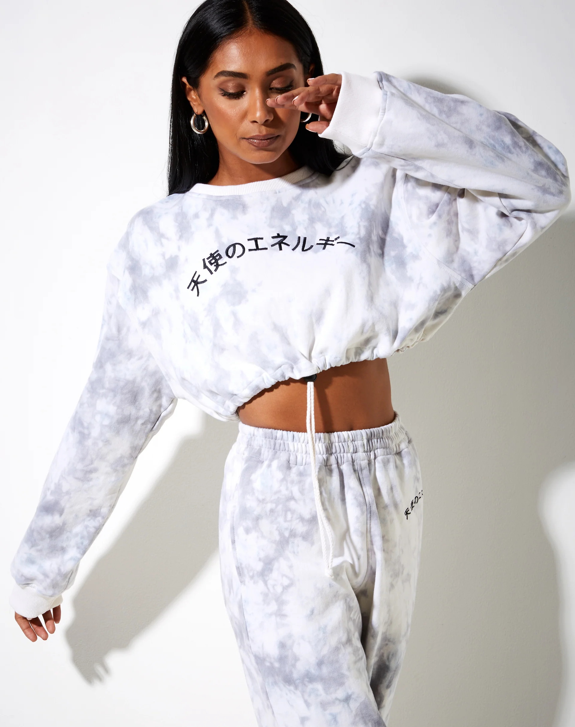 Markey Jumper in Grey Tie Dye Angel Energy Embro - Awmao