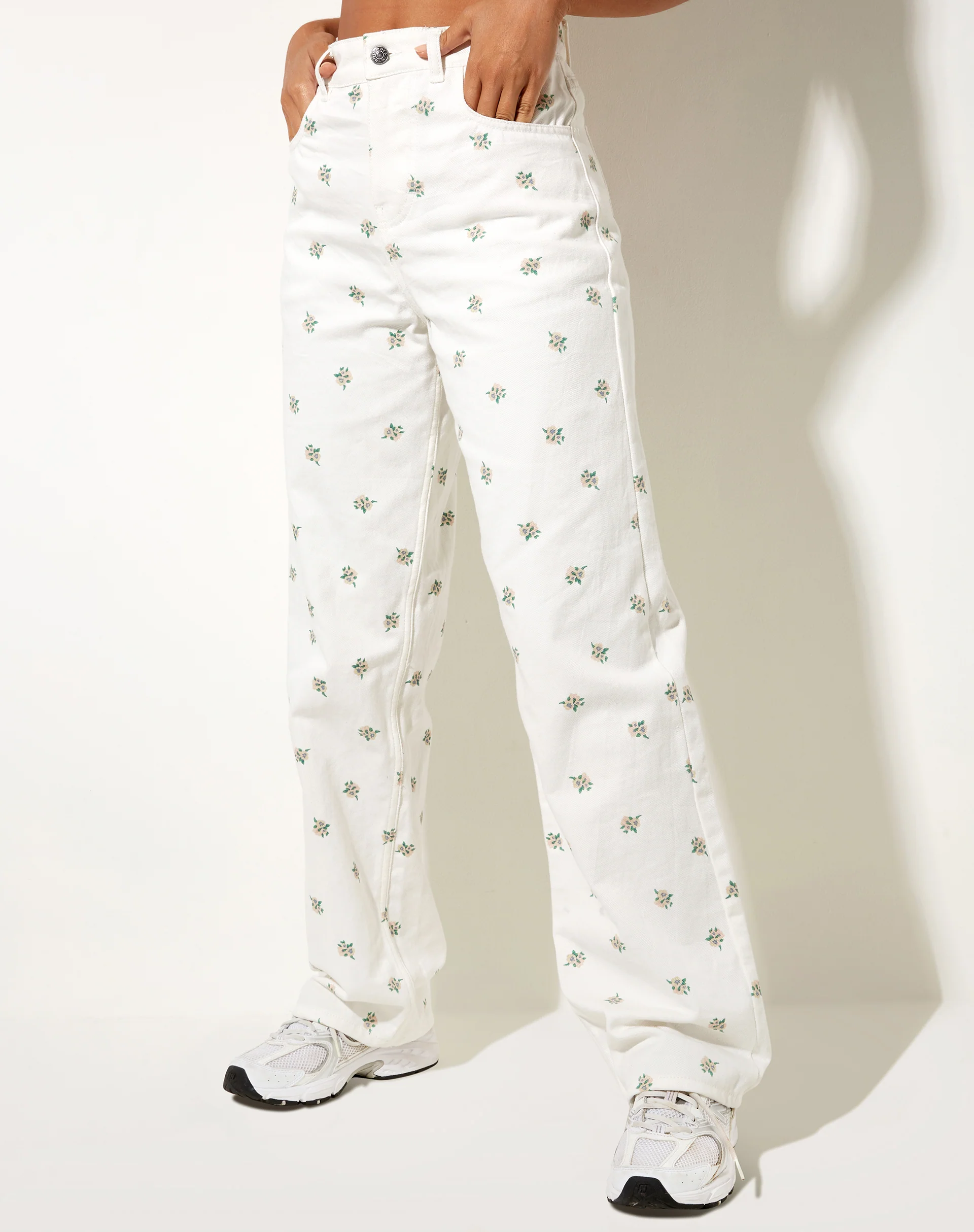 Parallel Jeans in Ditsy Blush - Awmao