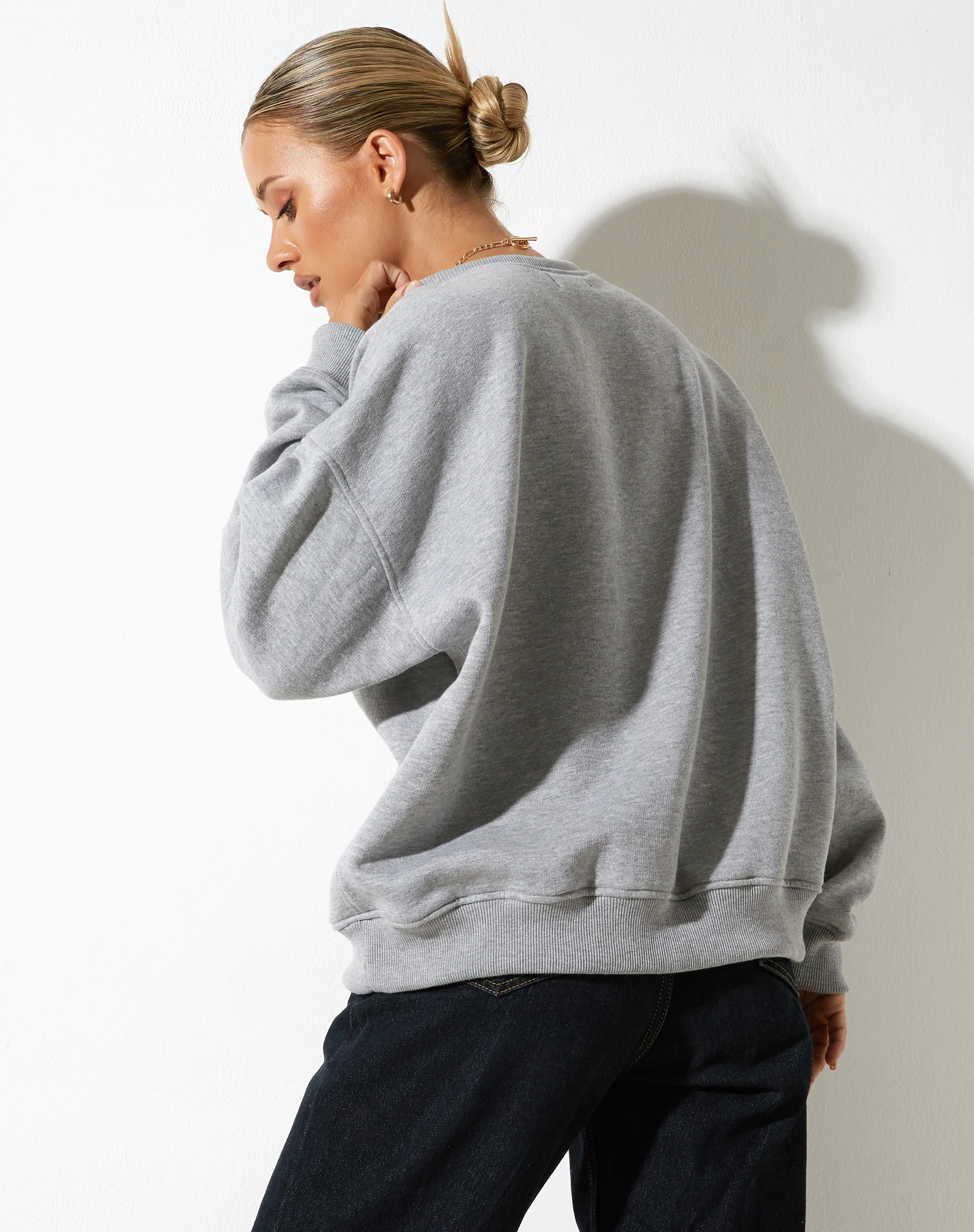 Glan Sweatshirt in Grey Marl with 'M Classics' Embro - Awmao