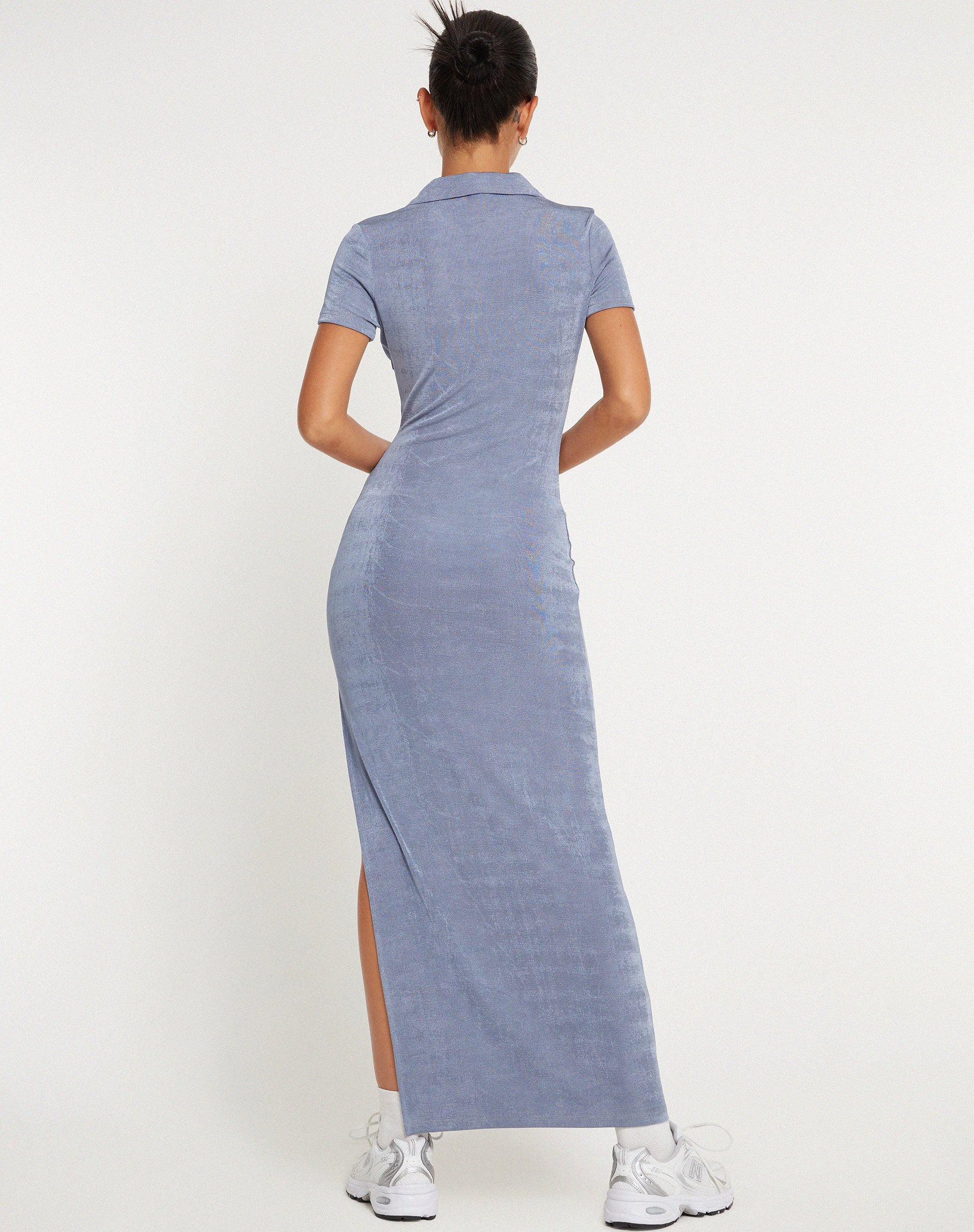 Savita Maxi Dress in Slate - Awmao