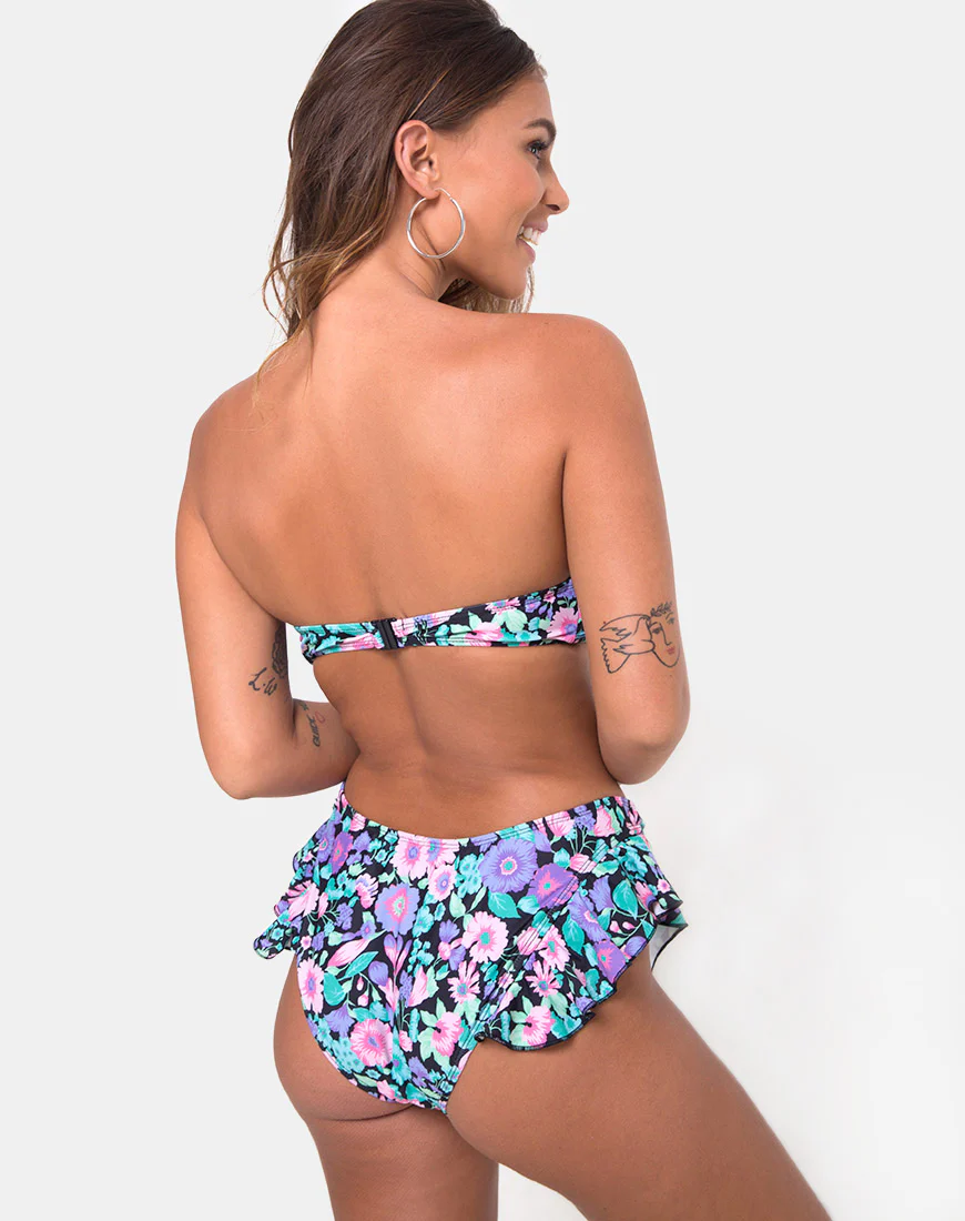 Kaulana Bikini Top in Illuminated Floral - Awmao