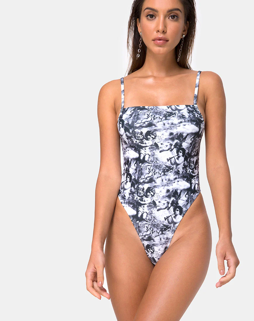 Kiah Swimsuit in Cherub Grey - Awmao