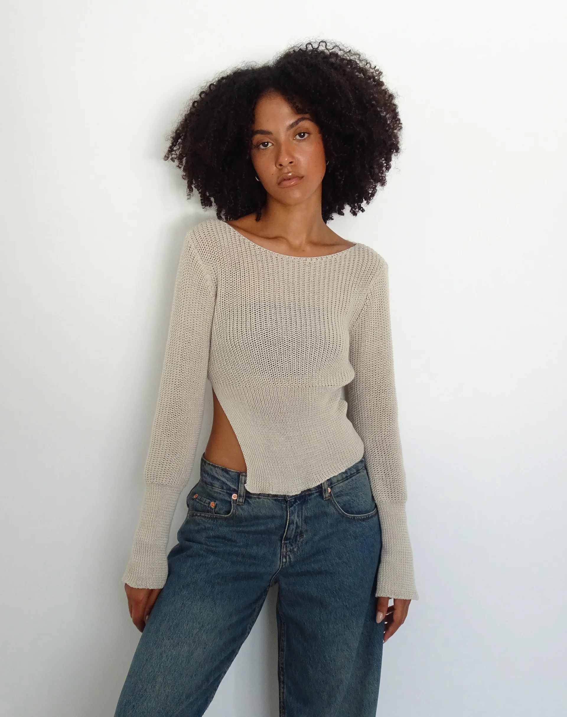 Mazie Jumper in Natural - Awmao