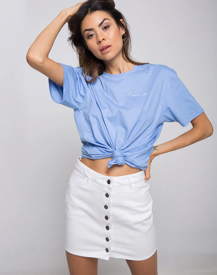 Oversize Basic Tee in I want Change - Awmao