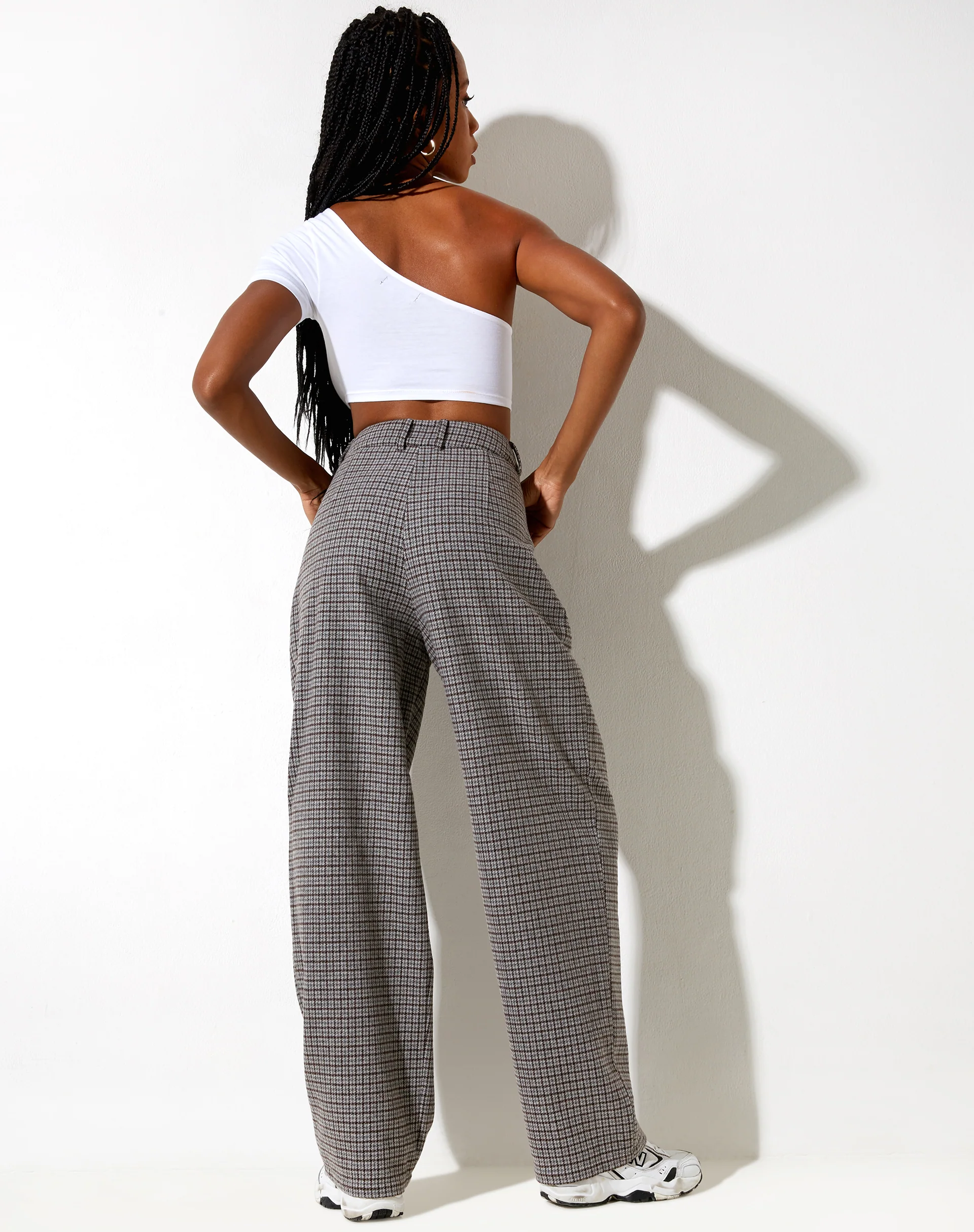Sakila Trouser in Wool Grey and Black - Awmao