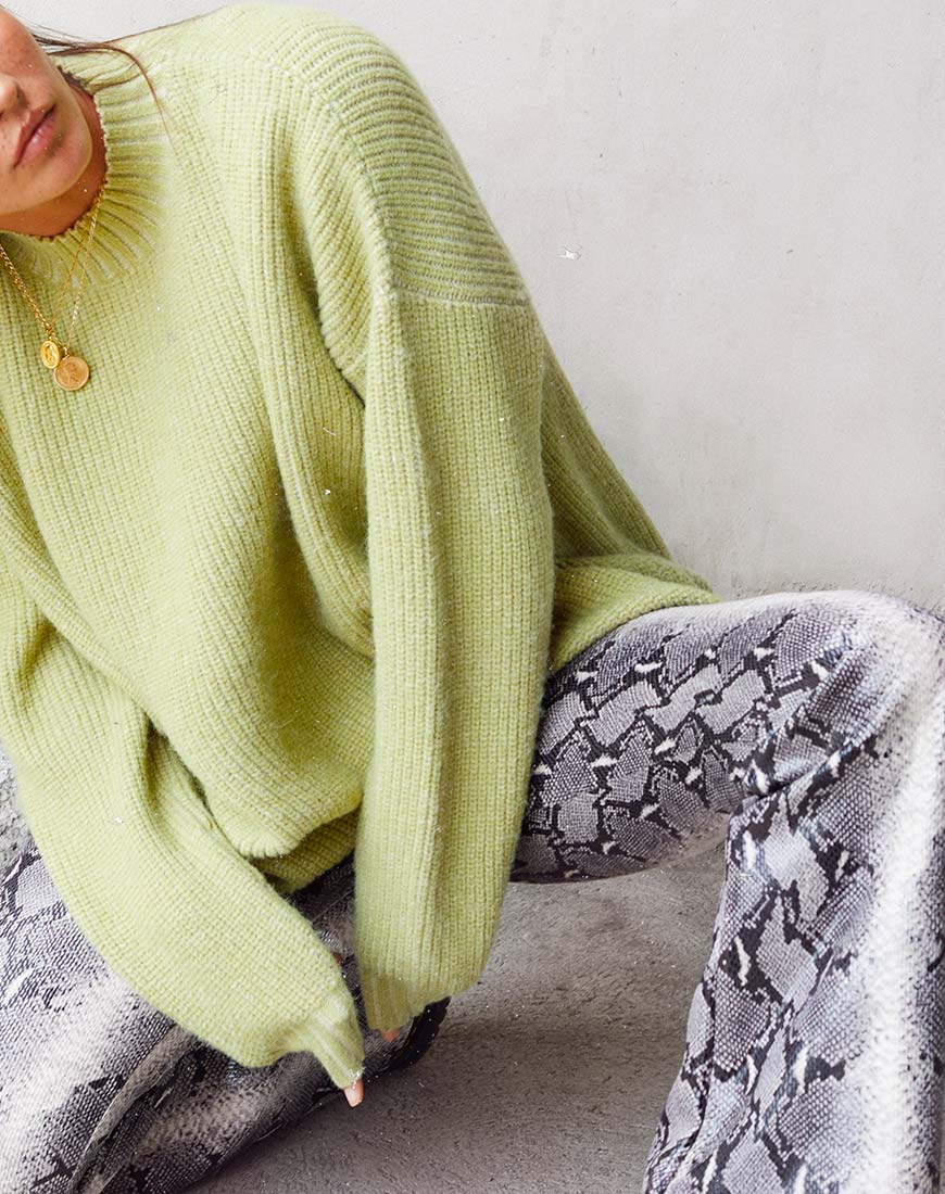 Mody Jumper in Green Rib - Awmao